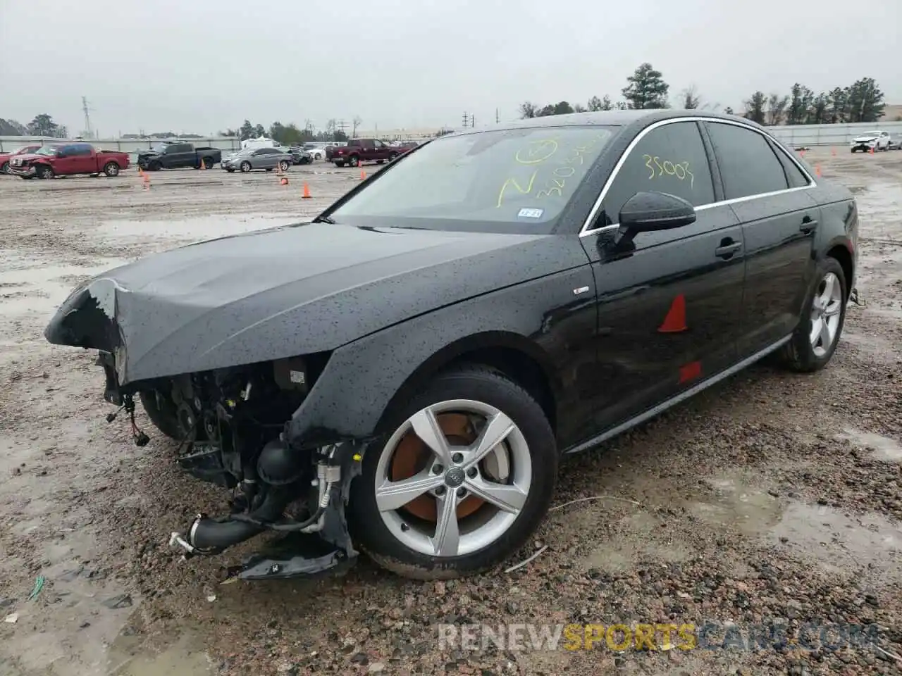 2 Photograph of a damaged car WAUDNAF49KA015822 AUDI A4 2019