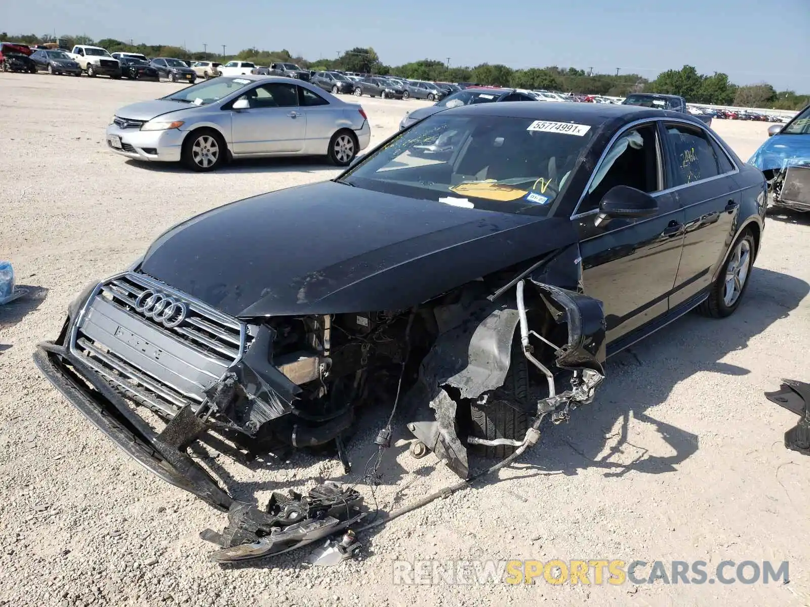 2 Photograph of a damaged car WAUDNAF49KA023175 AUDI A4 2019