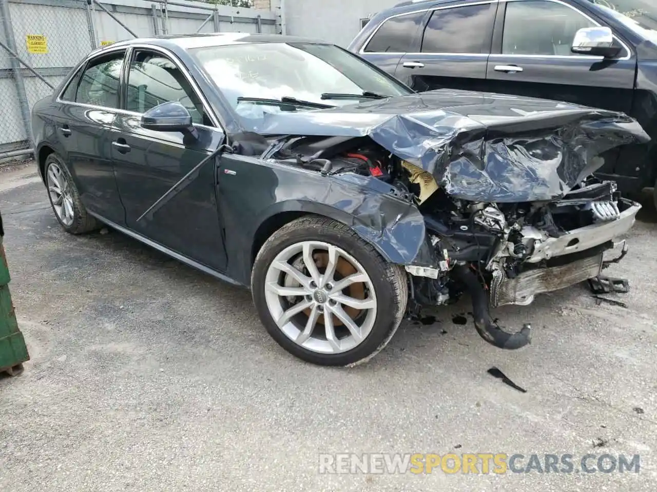 1 Photograph of a damaged car WAUDNAF4XKA007065 AUDI A4 2019