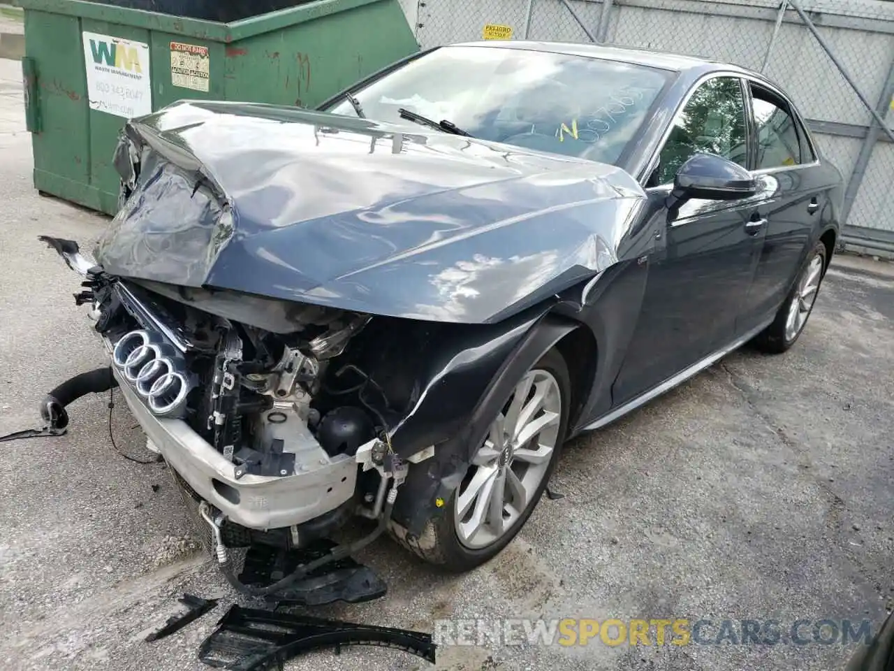 2 Photograph of a damaged car WAUDNAF4XKA007065 AUDI A4 2019