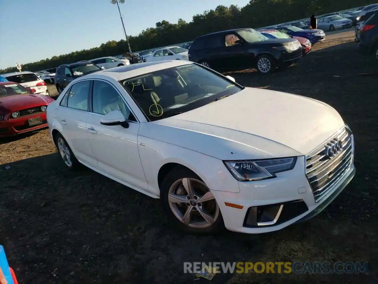 1 Photograph of a damaged car WAUDNAF4XKA044844 AUDI A4 2019