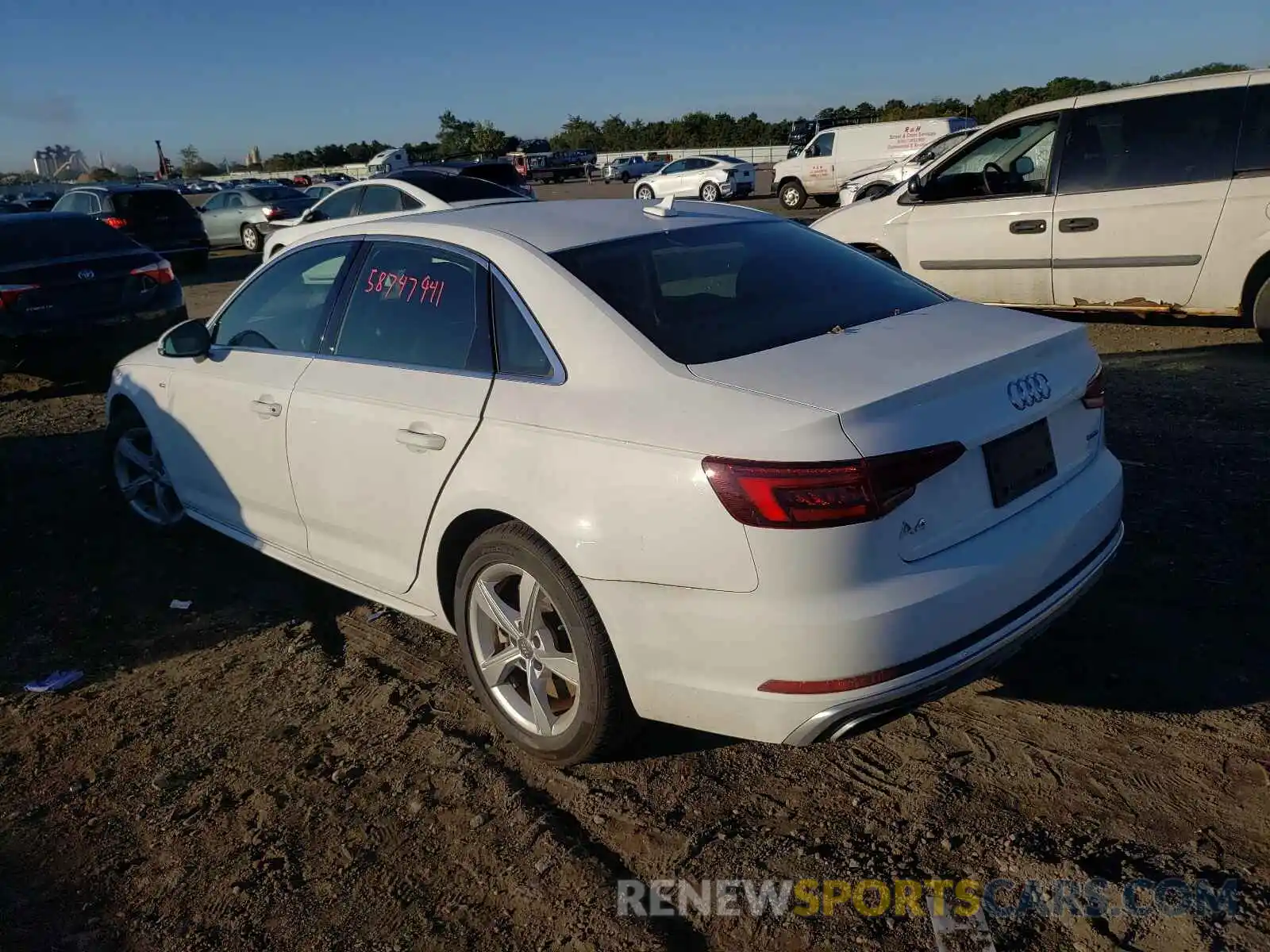 3 Photograph of a damaged car WAUDNAF4XKA044844 AUDI A4 2019