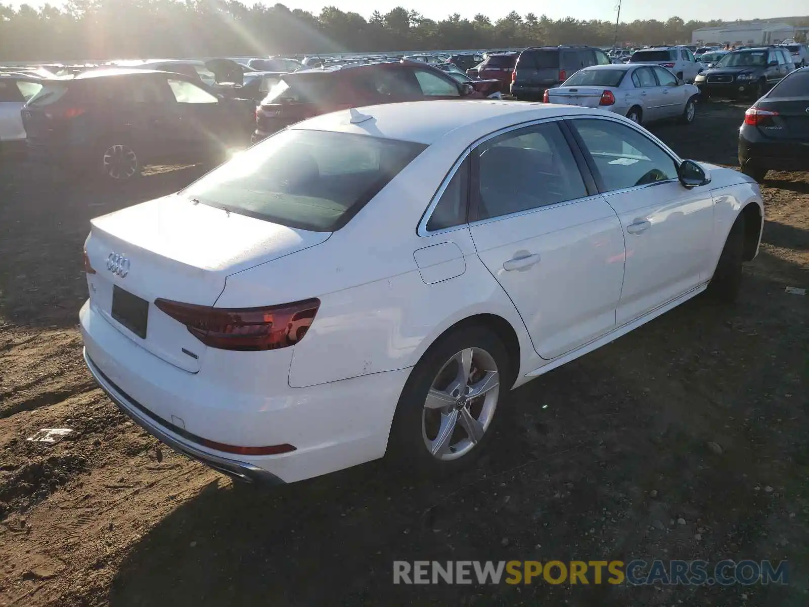 4 Photograph of a damaged car WAUDNAF4XKA044844 AUDI A4 2019