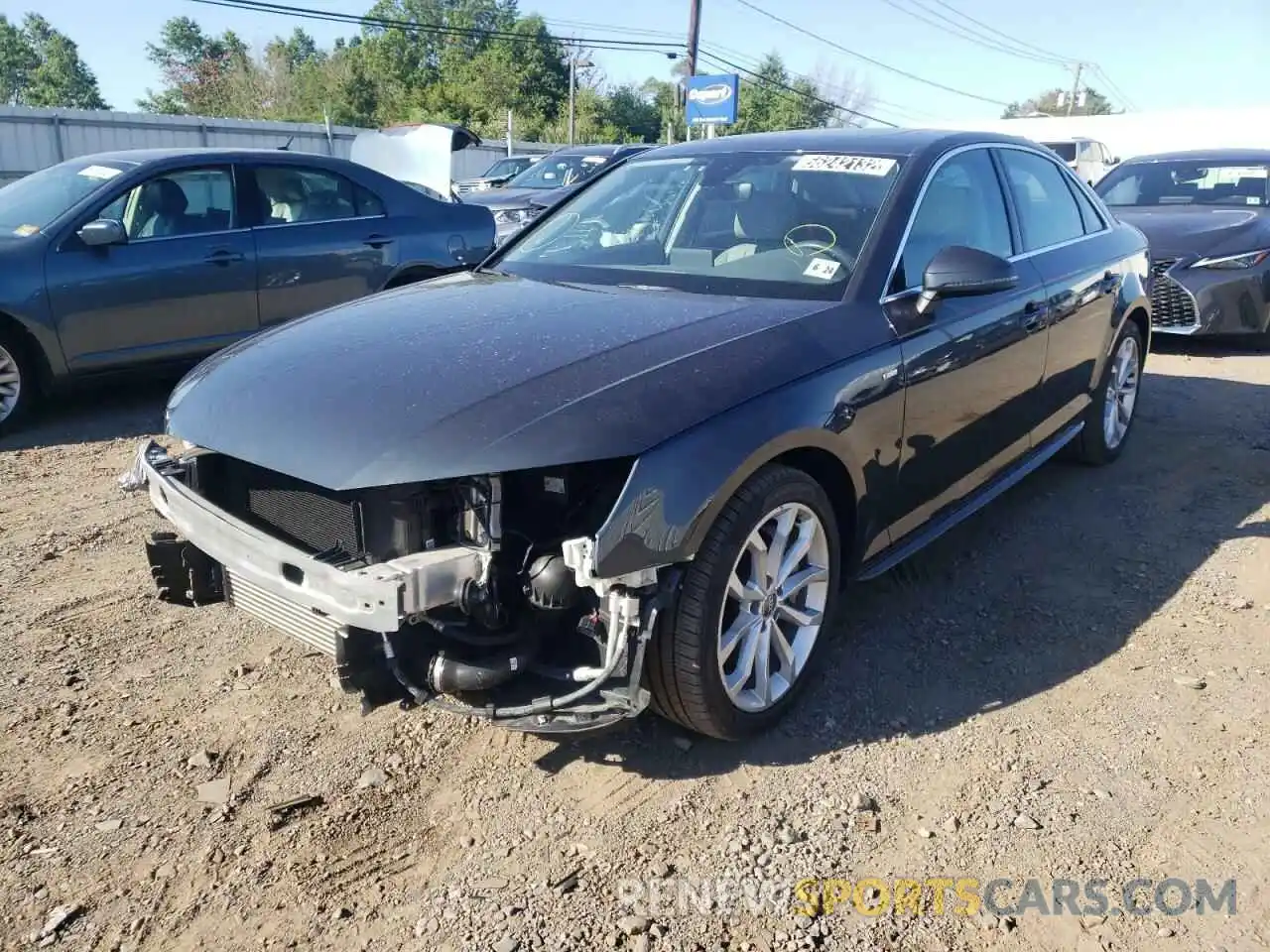 2 Photograph of a damaged car WAUDNAF4XKA073986 AUDI A4 2019