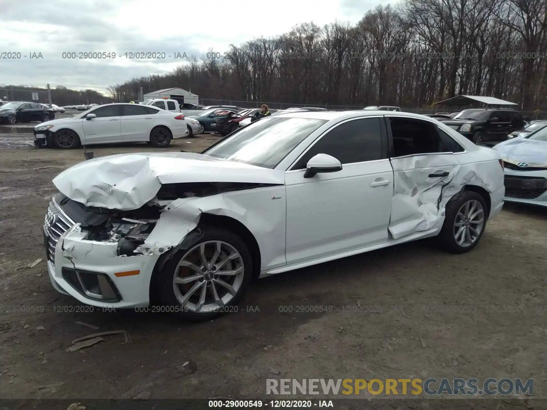 2 Photograph of a damaged car WAUDNAF4XKN005440 AUDI A4 2019