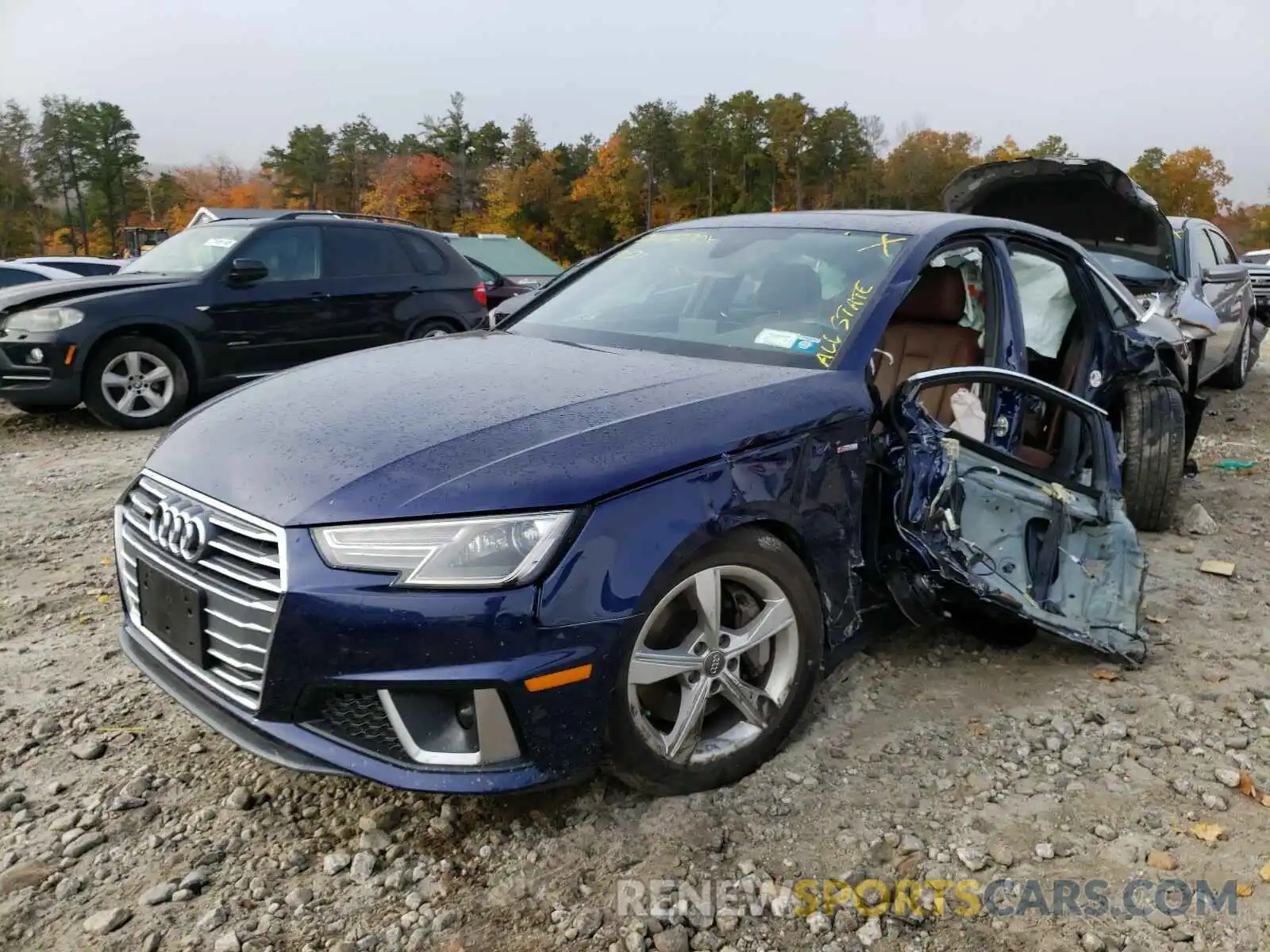 2 Photograph of a damaged car WAUDNAF4XKN005521 AUDI A4 2019