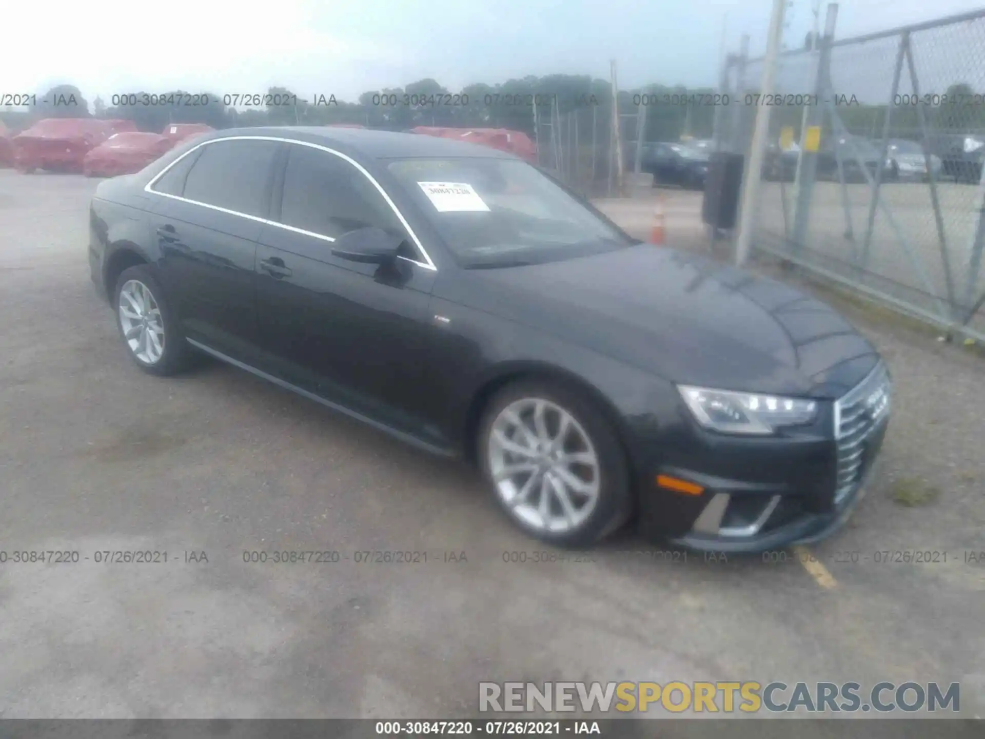 1 Photograph of a damaged car WAUDNAF4XKN007723 AUDI A4 2019