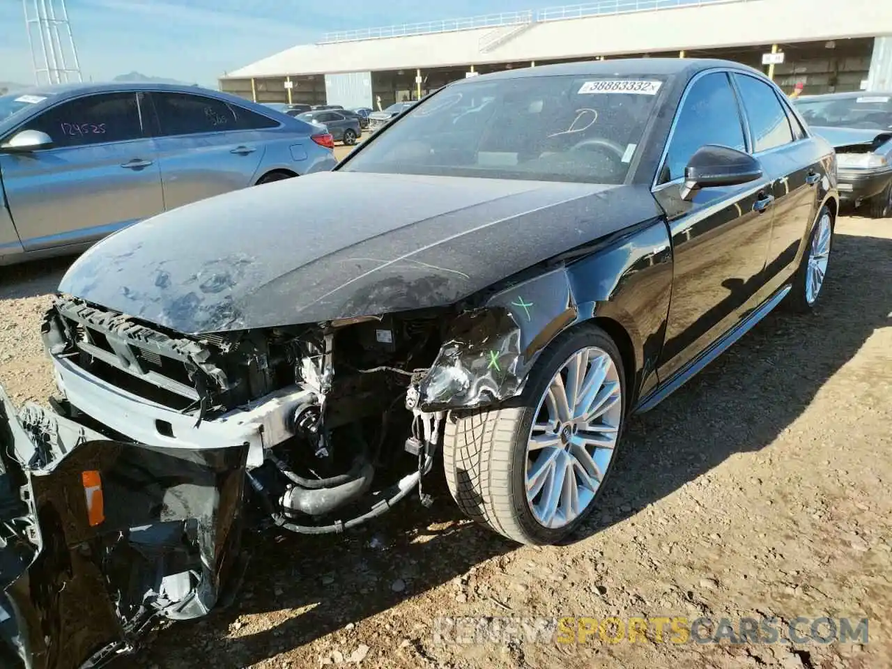 2 Photograph of a damaged car WAUENAF40KA009136 AUDI A4 2019