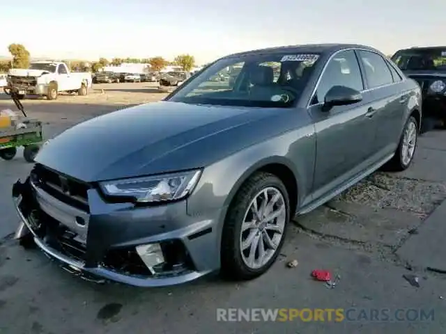 2 Photograph of a damaged car WAUENAF40KA019200 AUDI A4 2019