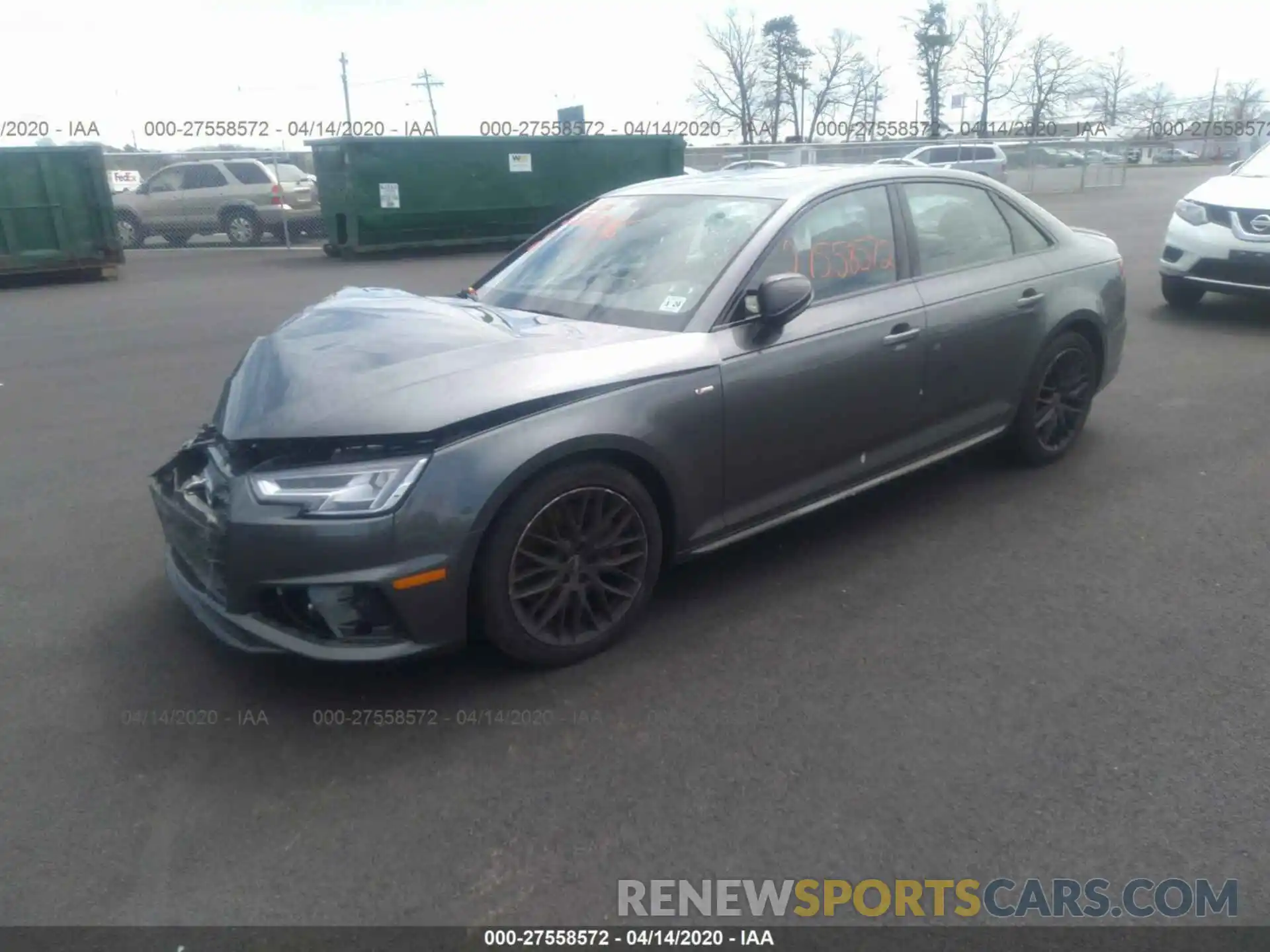 2 Photograph of a damaged car WAUENAF40KA029824 AUDI A4 2019