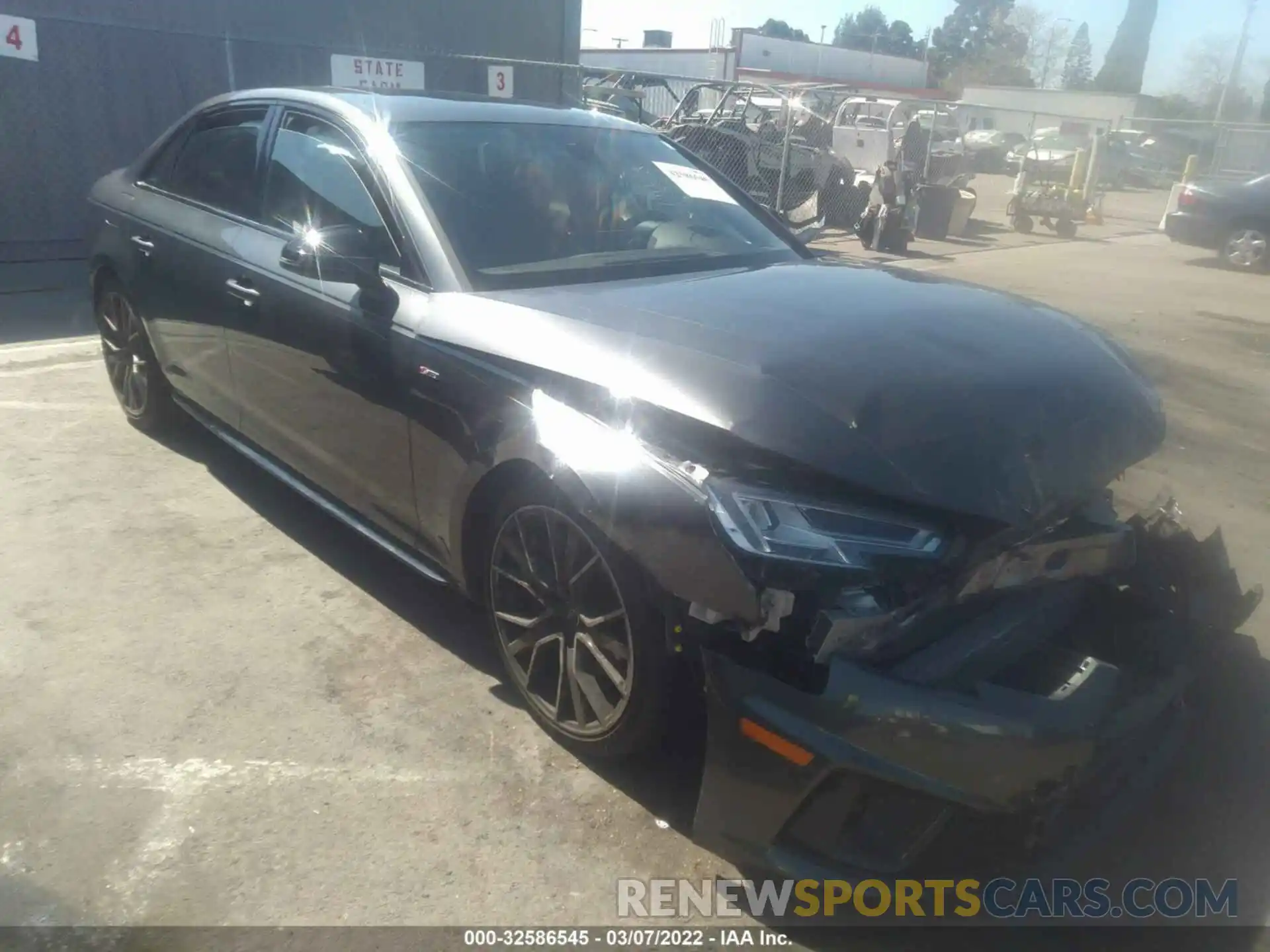 1 Photograph of a damaged car WAUENAF40KA046431 AUDI A4 2019