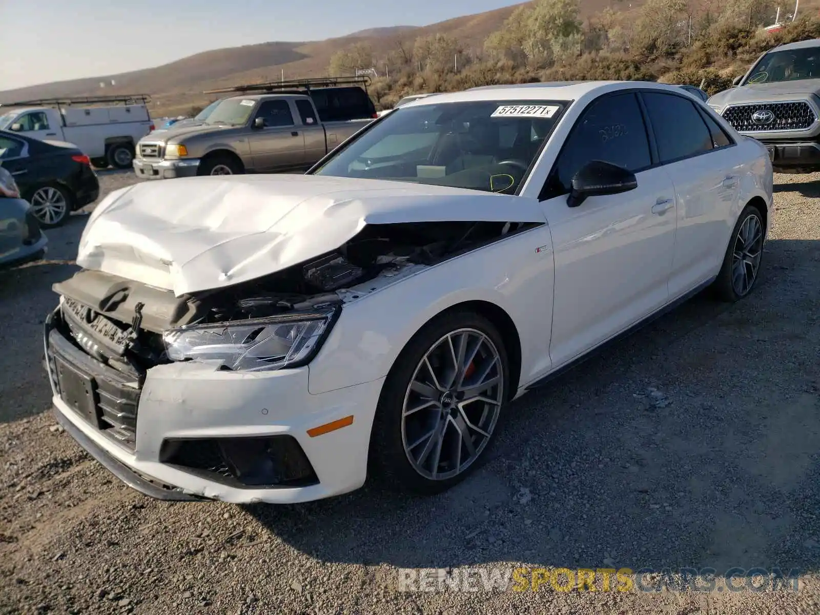 2 Photograph of a damaged car WAUENAF40KA063018 AUDI A4 2019