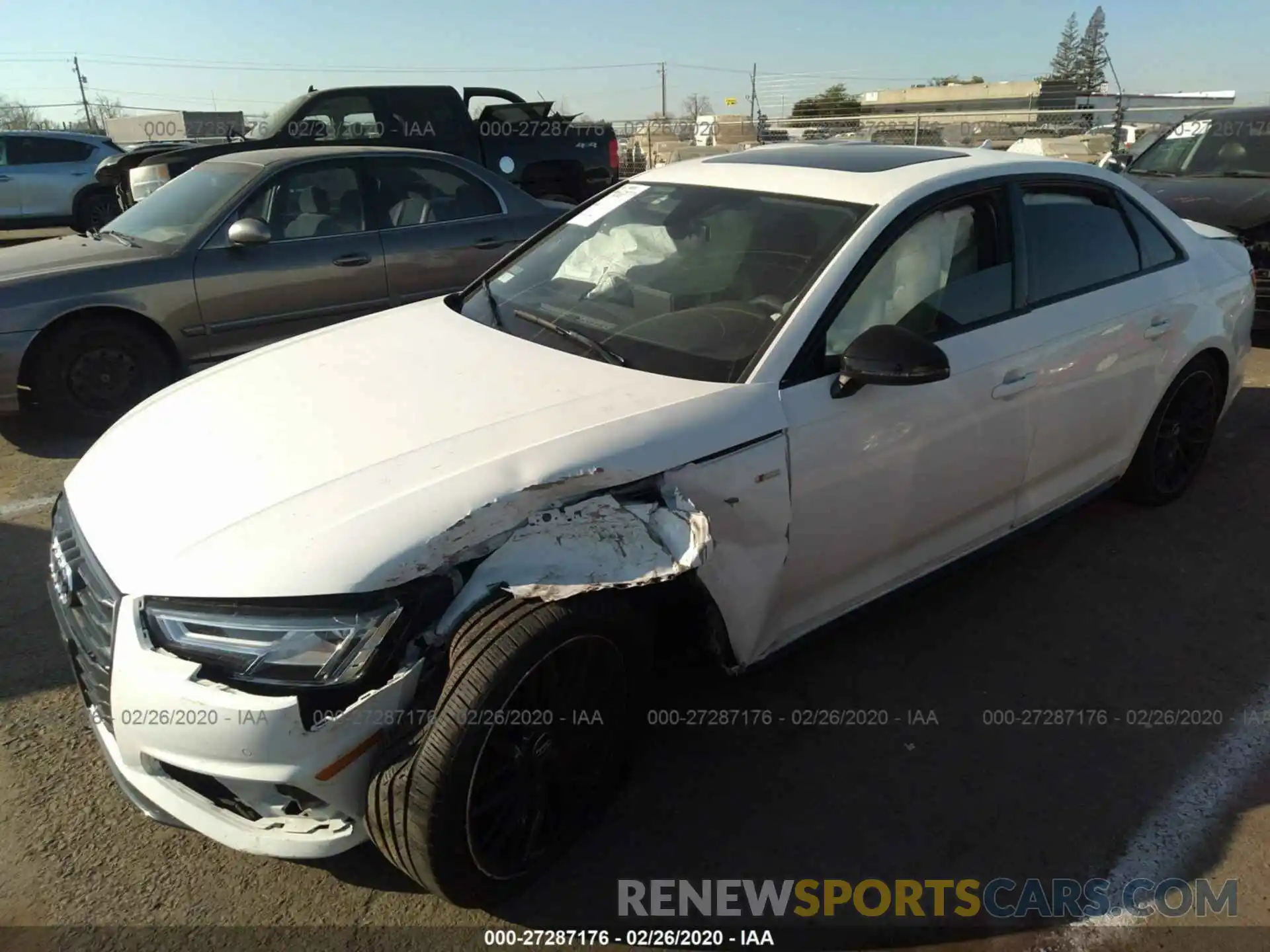 2 Photograph of a damaged car WAUENAF40KN005225 AUDI A4 2019