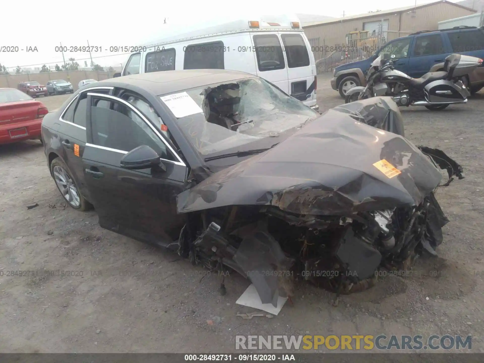 1 Photograph of a damaged car WAUENAF40KN013616 AUDI A4 2019