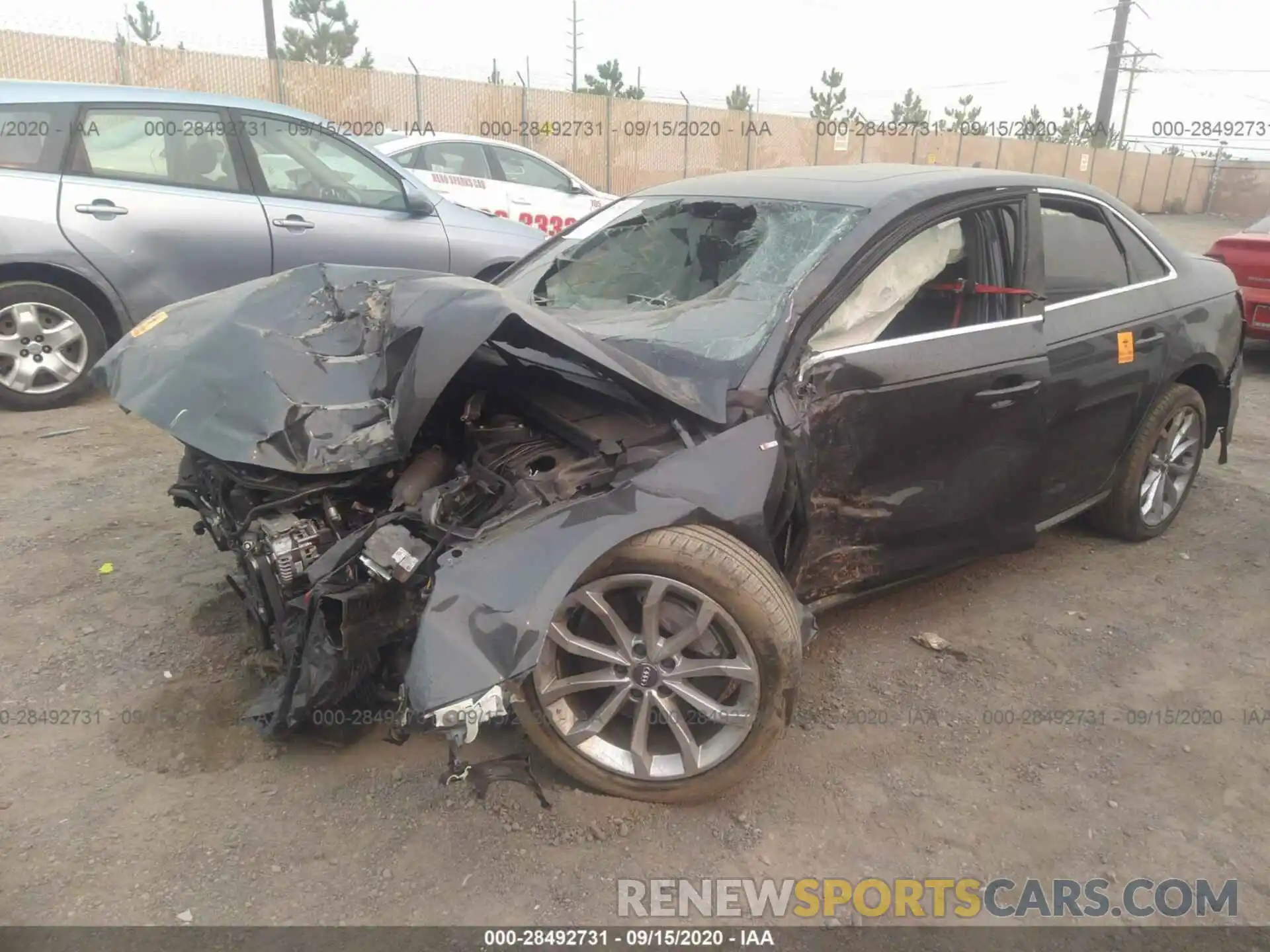 2 Photograph of a damaged car WAUENAF40KN013616 AUDI A4 2019