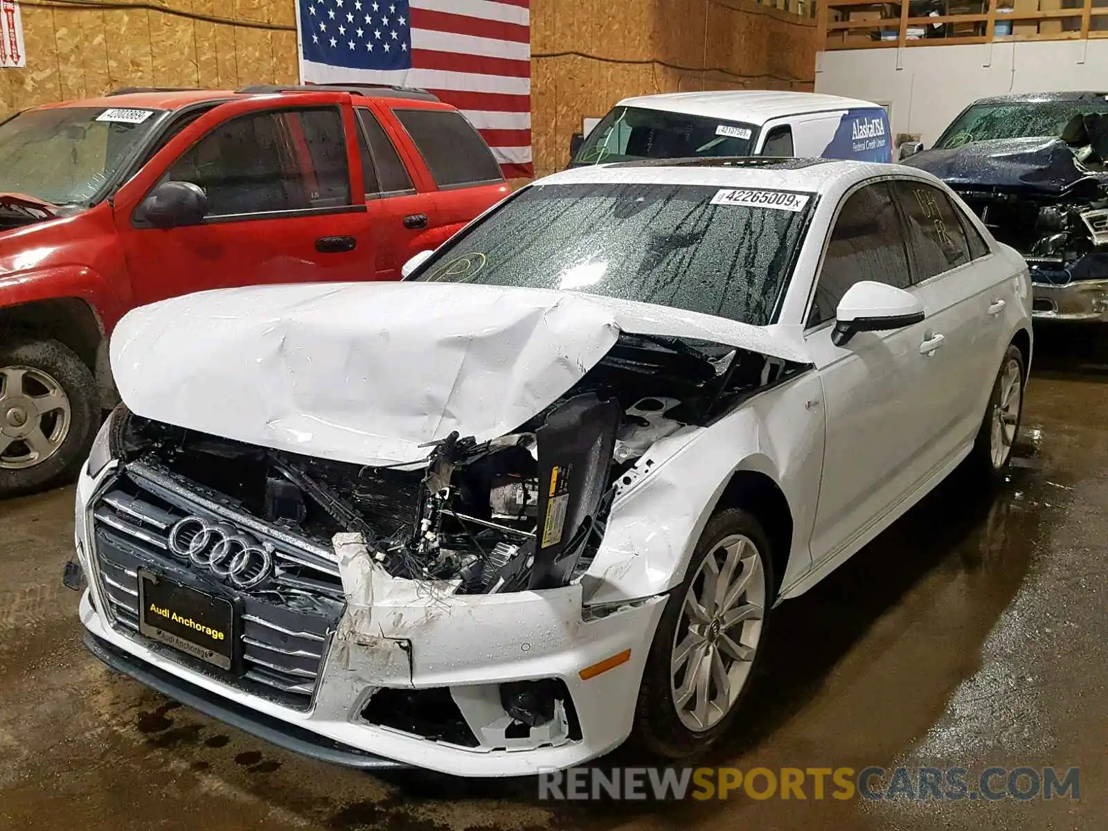 2 Photograph of a damaged car WAUENAF41KA042386 AUDI A4 2019