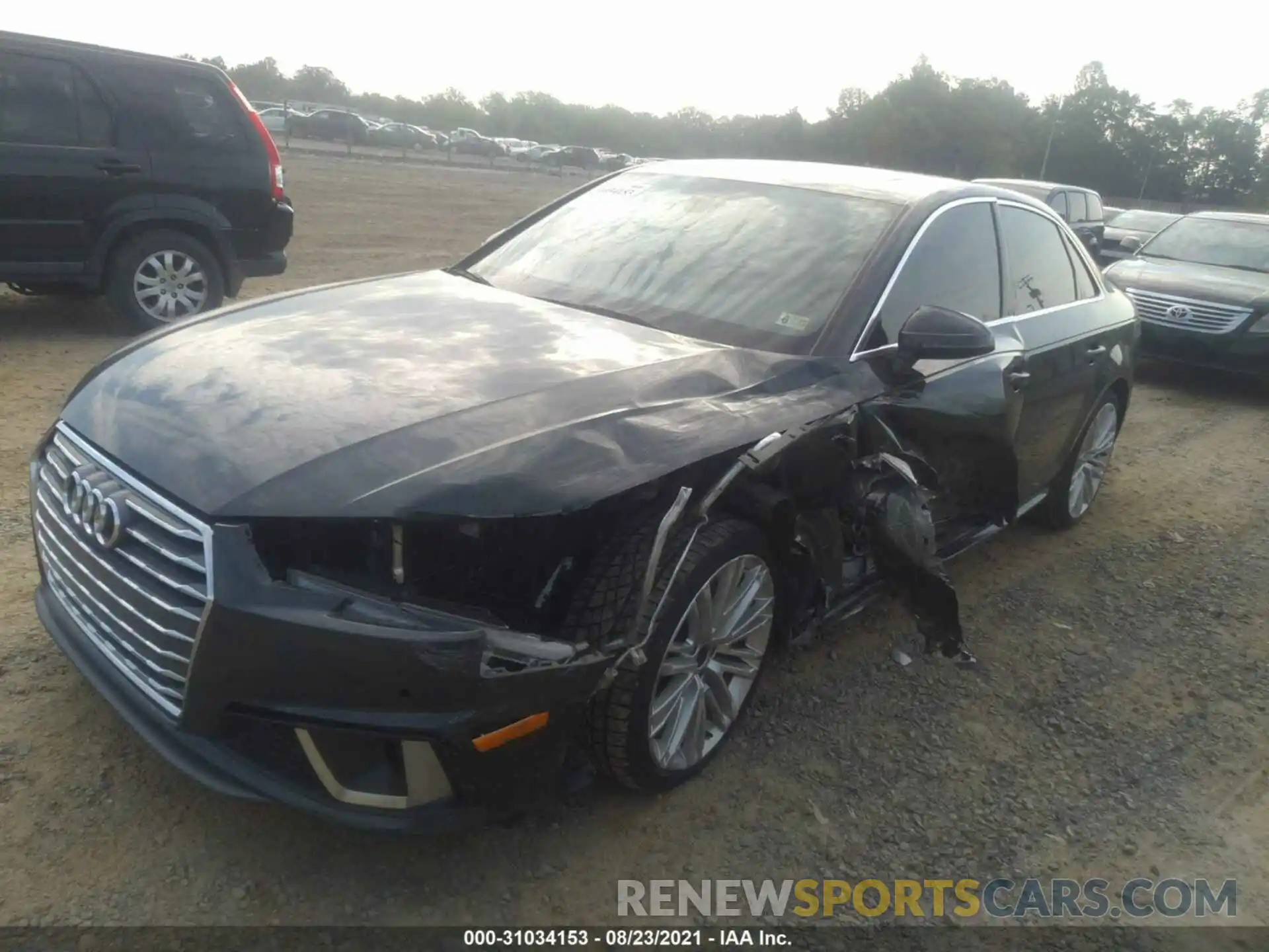 2 Photograph of a damaged car WAUENAF41KA052920 AUDI A4 2019