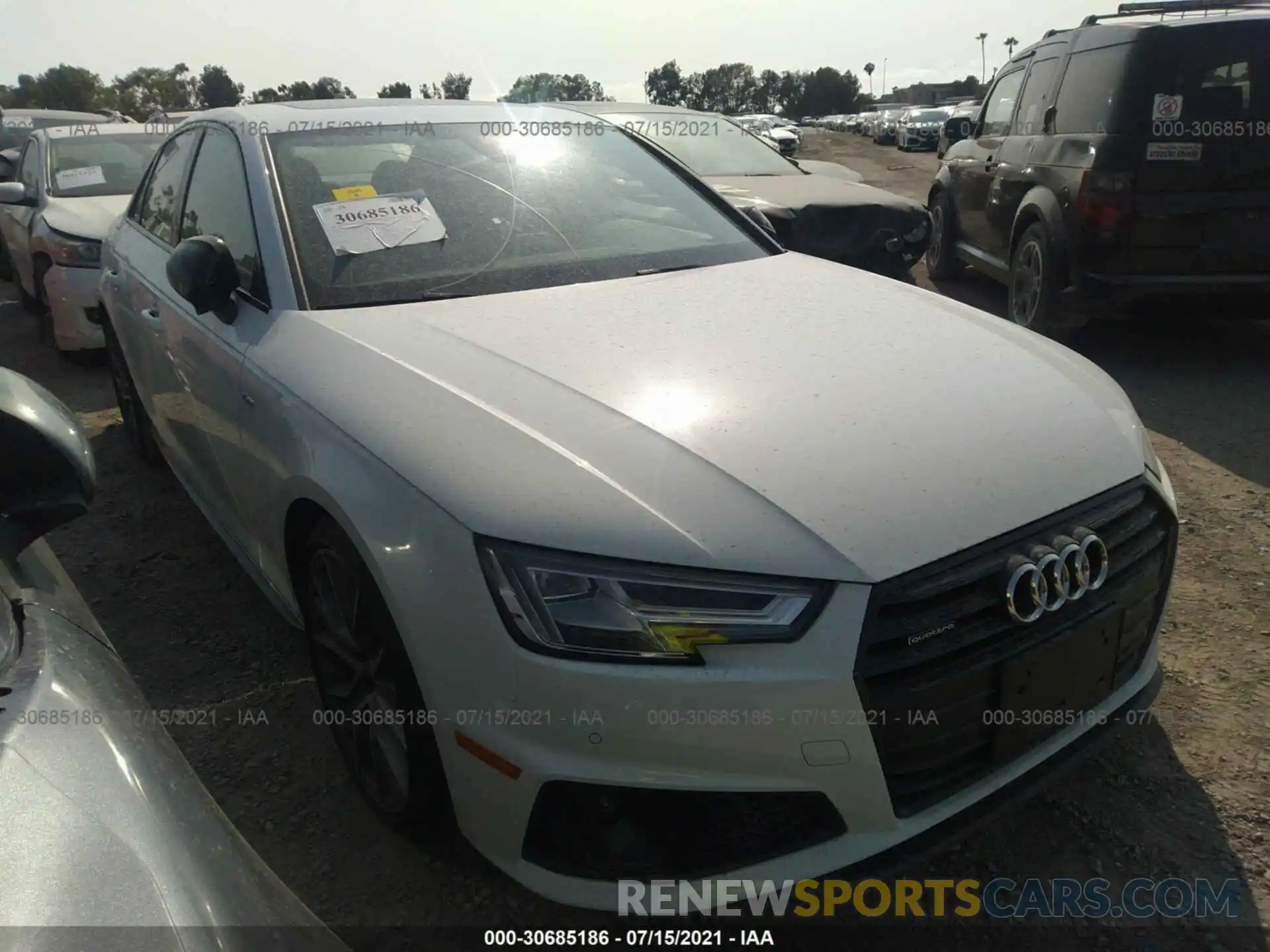 1 Photograph of a damaged car WAUENAF41KA112338 AUDI A4 2019