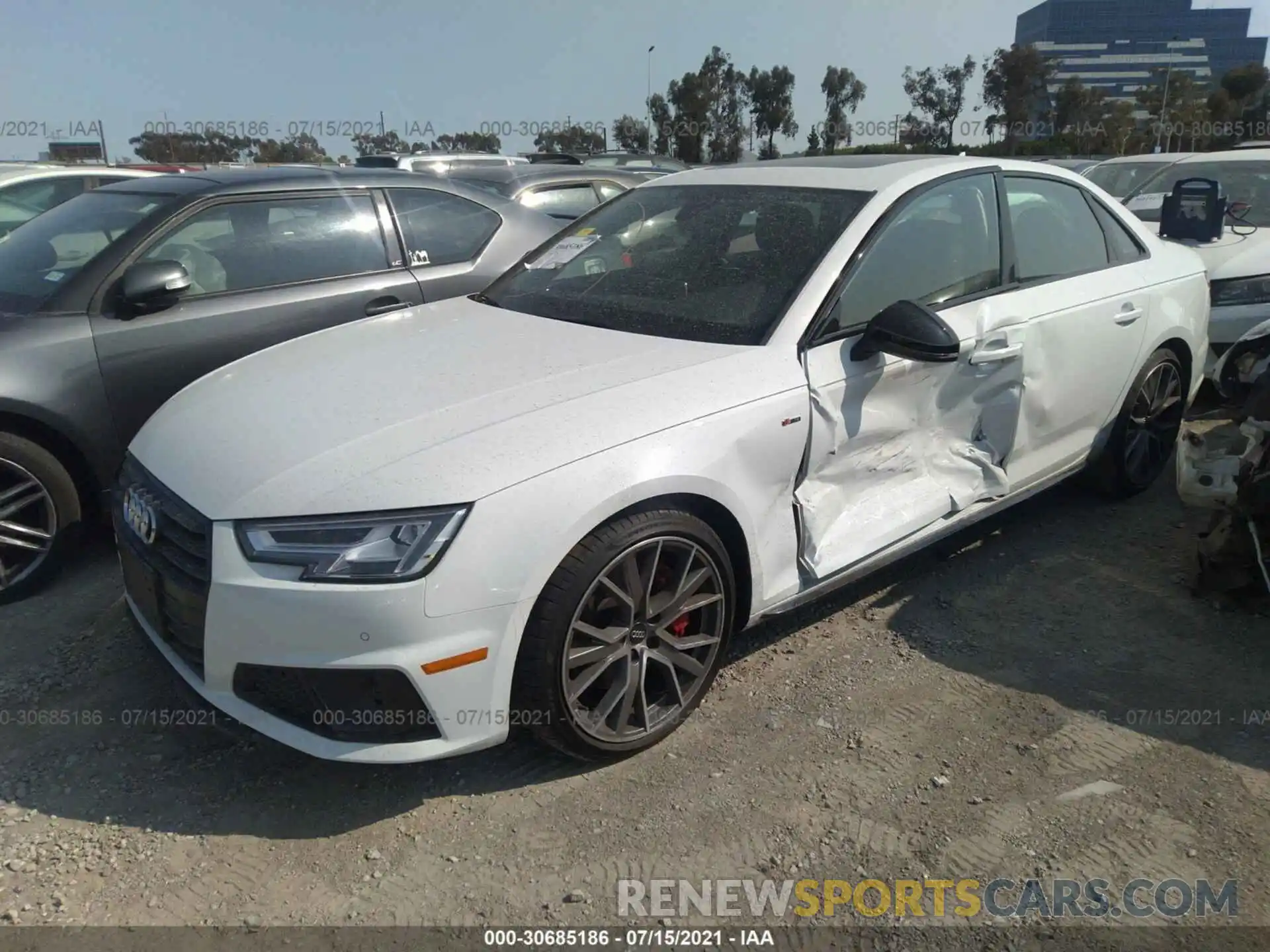 2 Photograph of a damaged car WAUENAF41KA112338 AUDI A4 2019