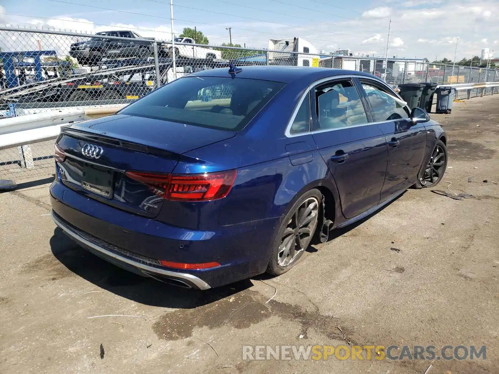 4 Photograph of a damaged car WAUENAF41KA116387 AUDI A4 2019