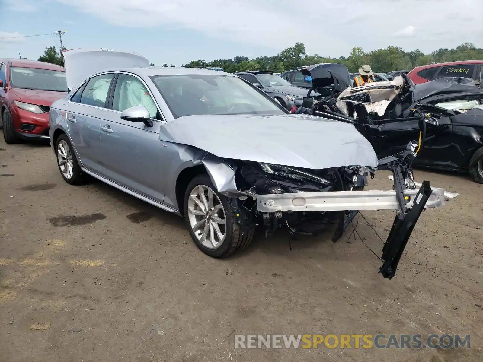 1 Photograph of a damaged car WAUENAF41KN016430 AUDI A4 2019