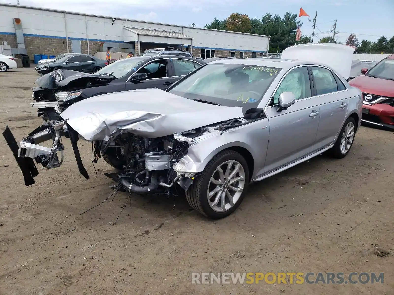 2 Photograph of a damaged car WAUENAF41KN016430 AUDI A4 2019