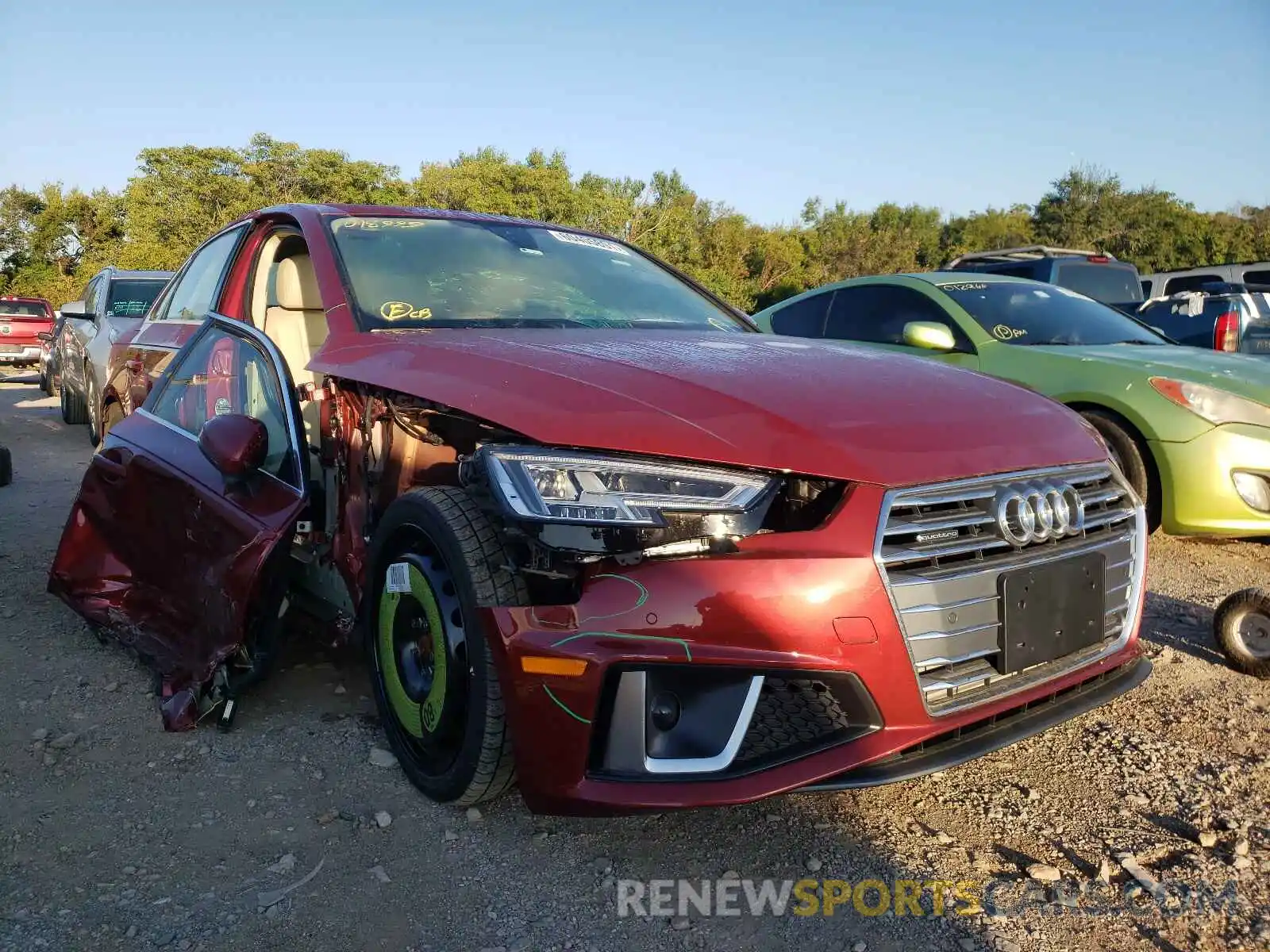 1 Photograph of a damaged car WAUENAF41KN018999 AUDI A4 2019