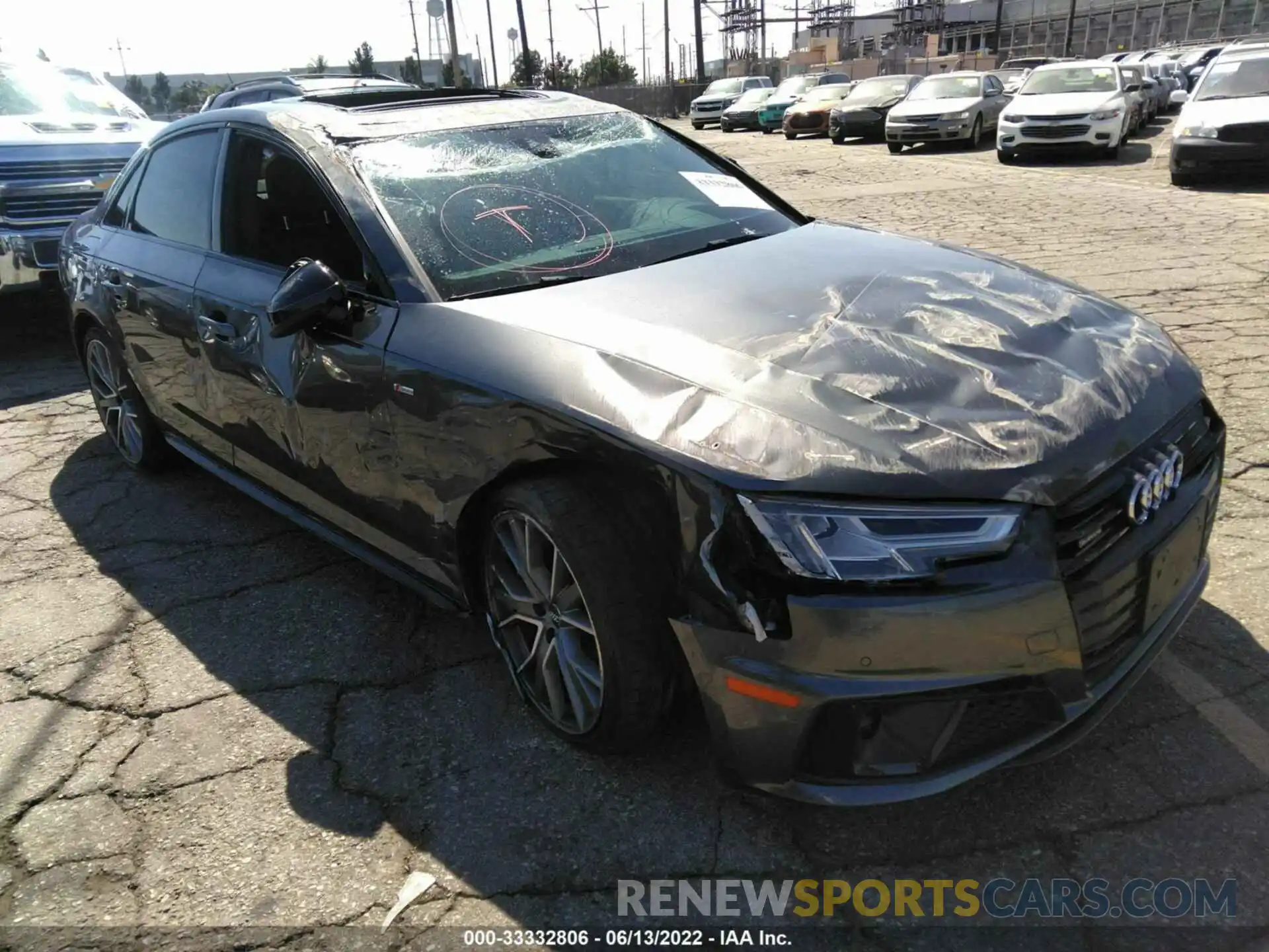 1 Photograph of a damaged car WAUENAF42KA012135 AUDI A4 2019