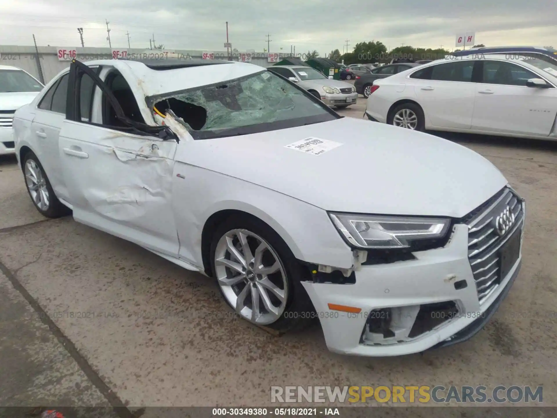 1 Photograph of a damaged car WAUENAF42KA109416 AUDI A4 2019