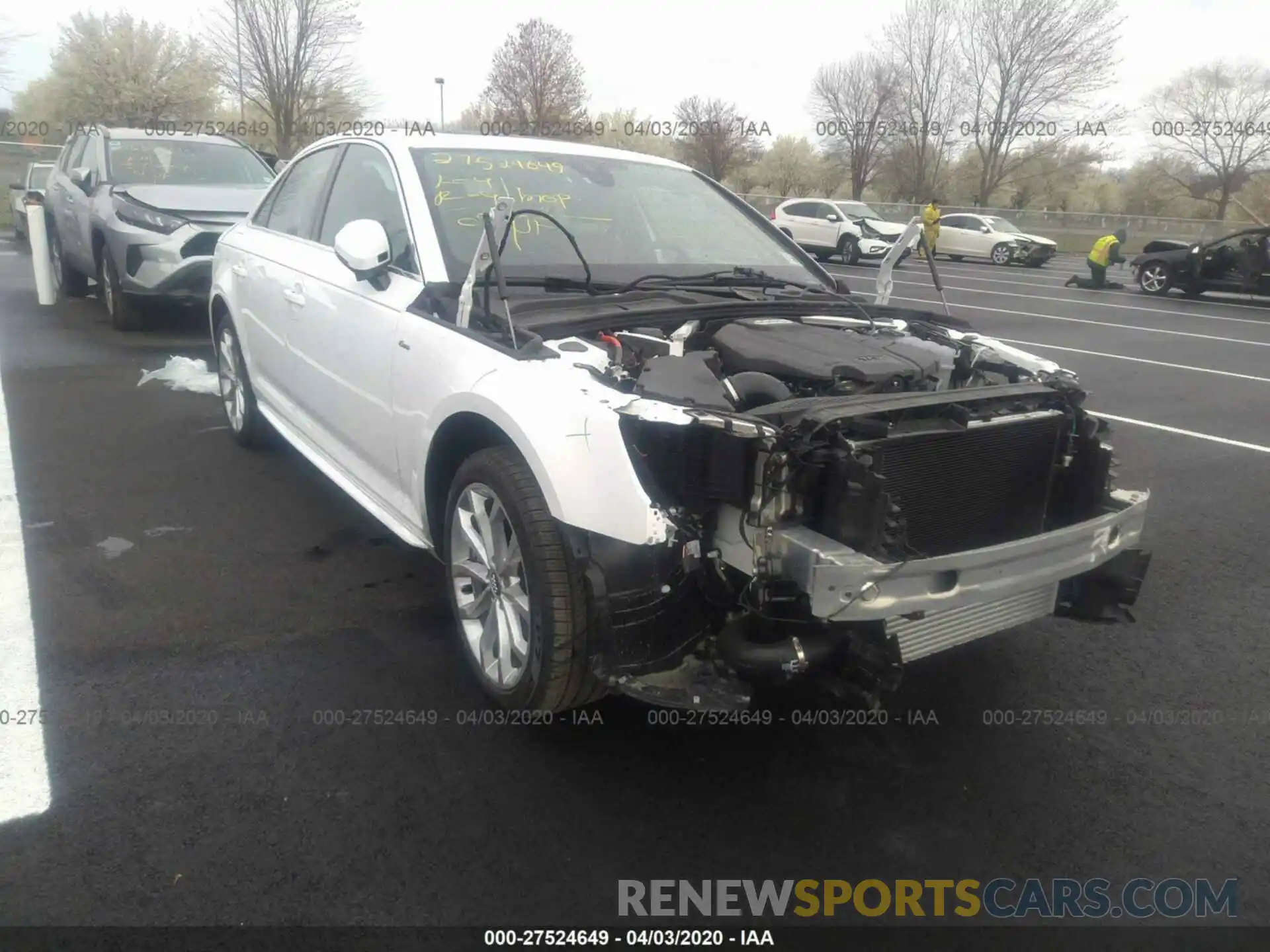 1 Photograph of a damaged car WAUENAF42KA115667 AUDI A4 2019