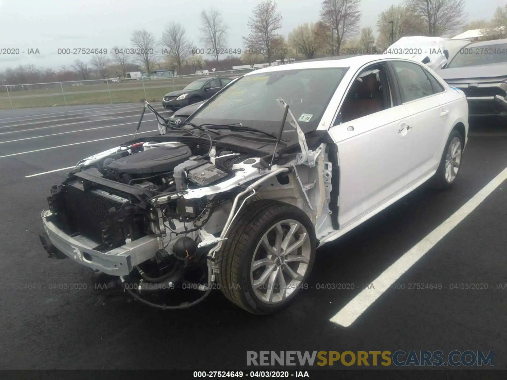 2 Photograph of a damaged car WAUENAF42KA115667 AUDI A4 2019