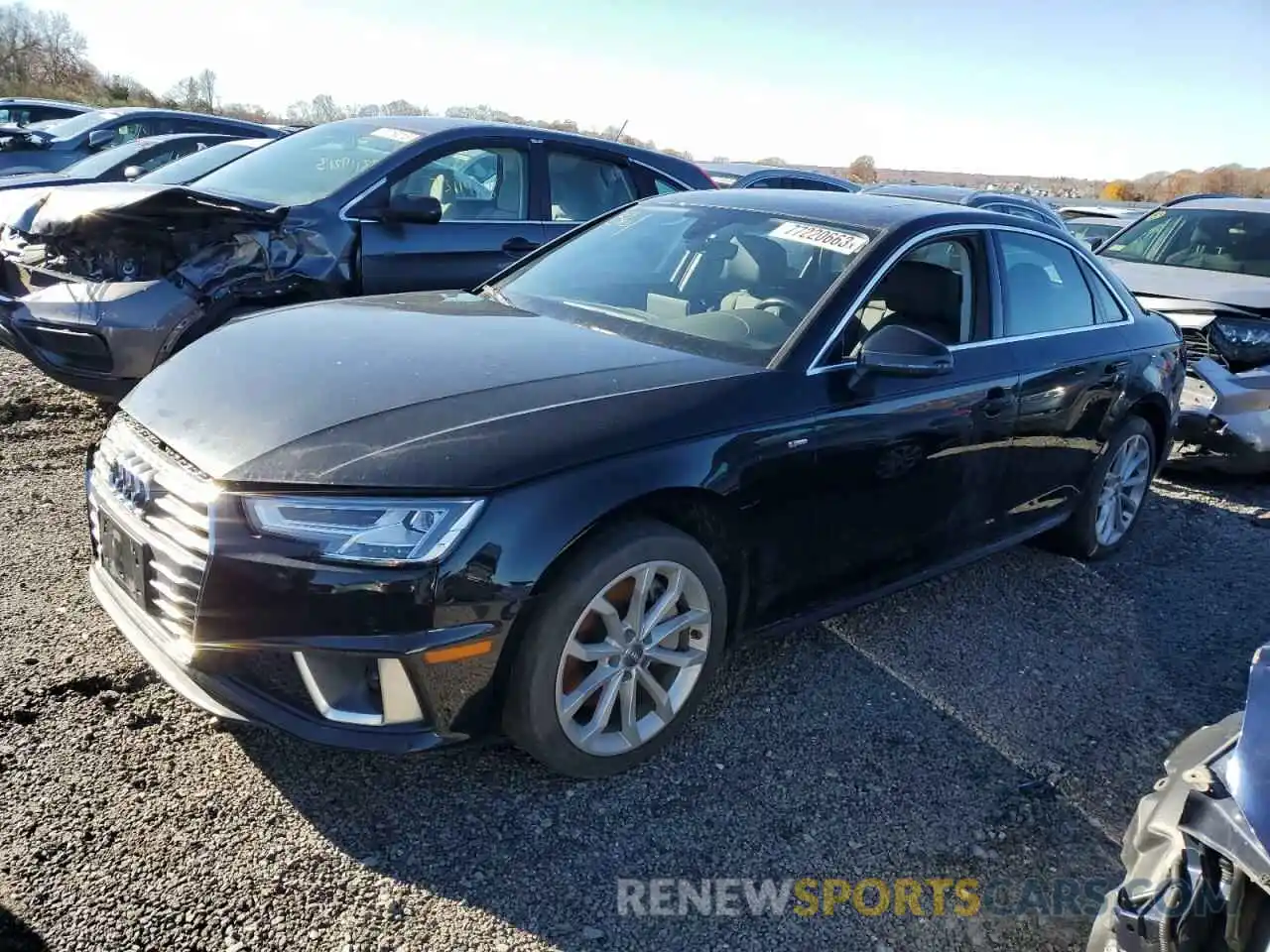 1 Photograph of a damaged car WAUENAF42KN012905 AUDI A4 2019