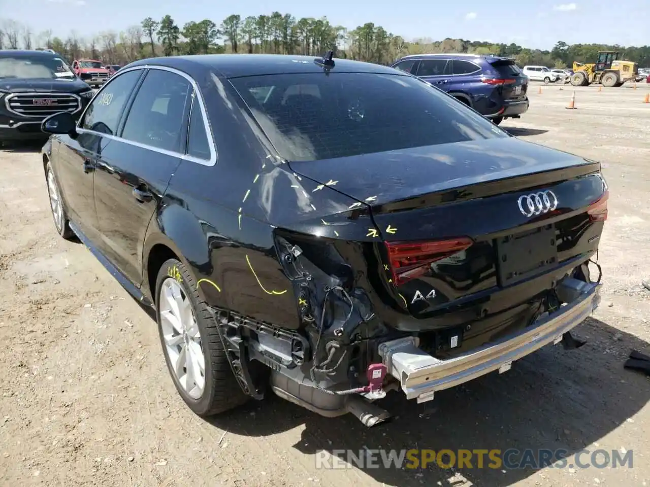 3 Photograph of a damaged car WAUENAF42KN019661 AUDI A4 2019