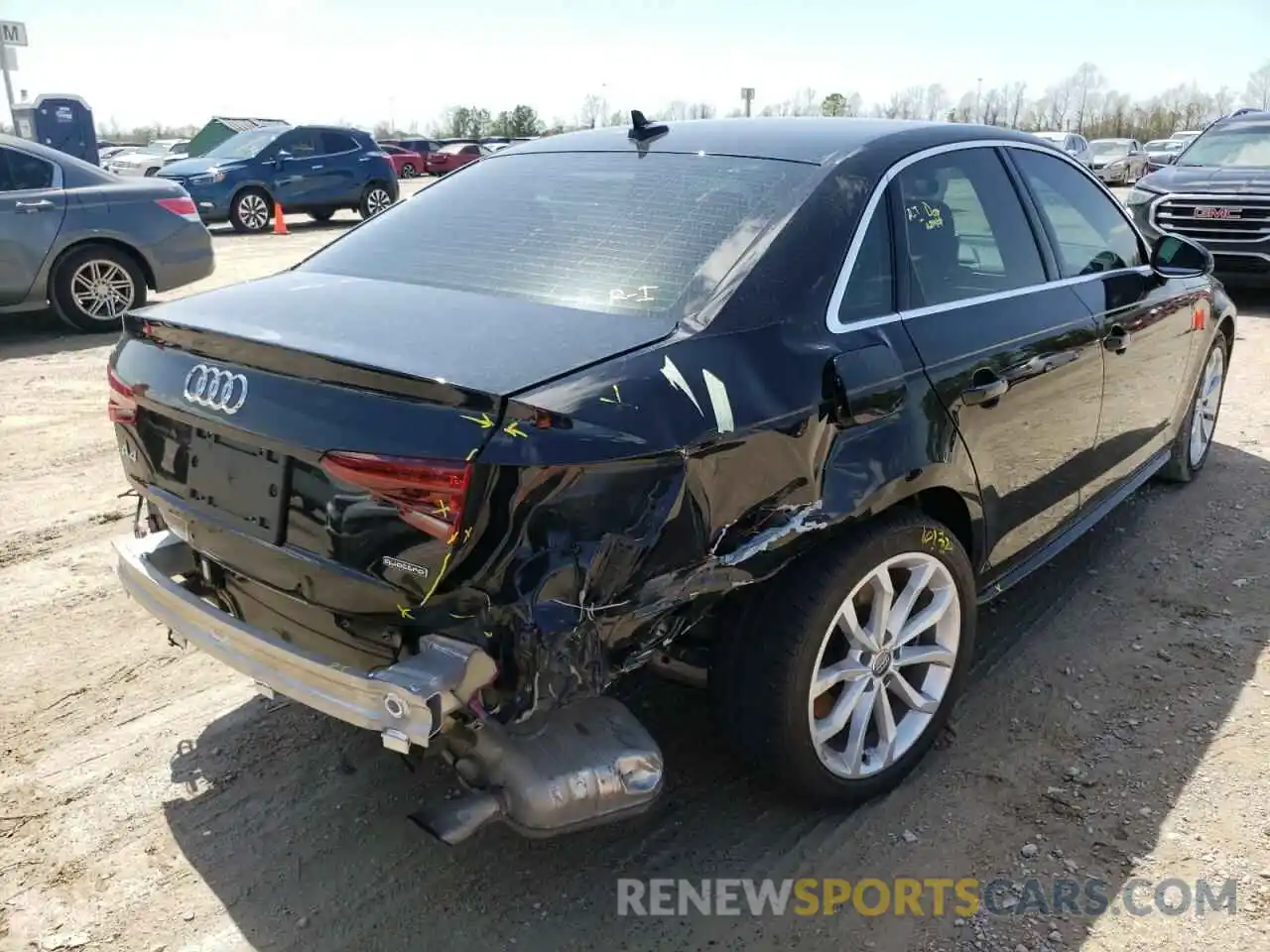 4 Photograph of a damaged car WAUENAF42KN019661 AUDI A4 2019