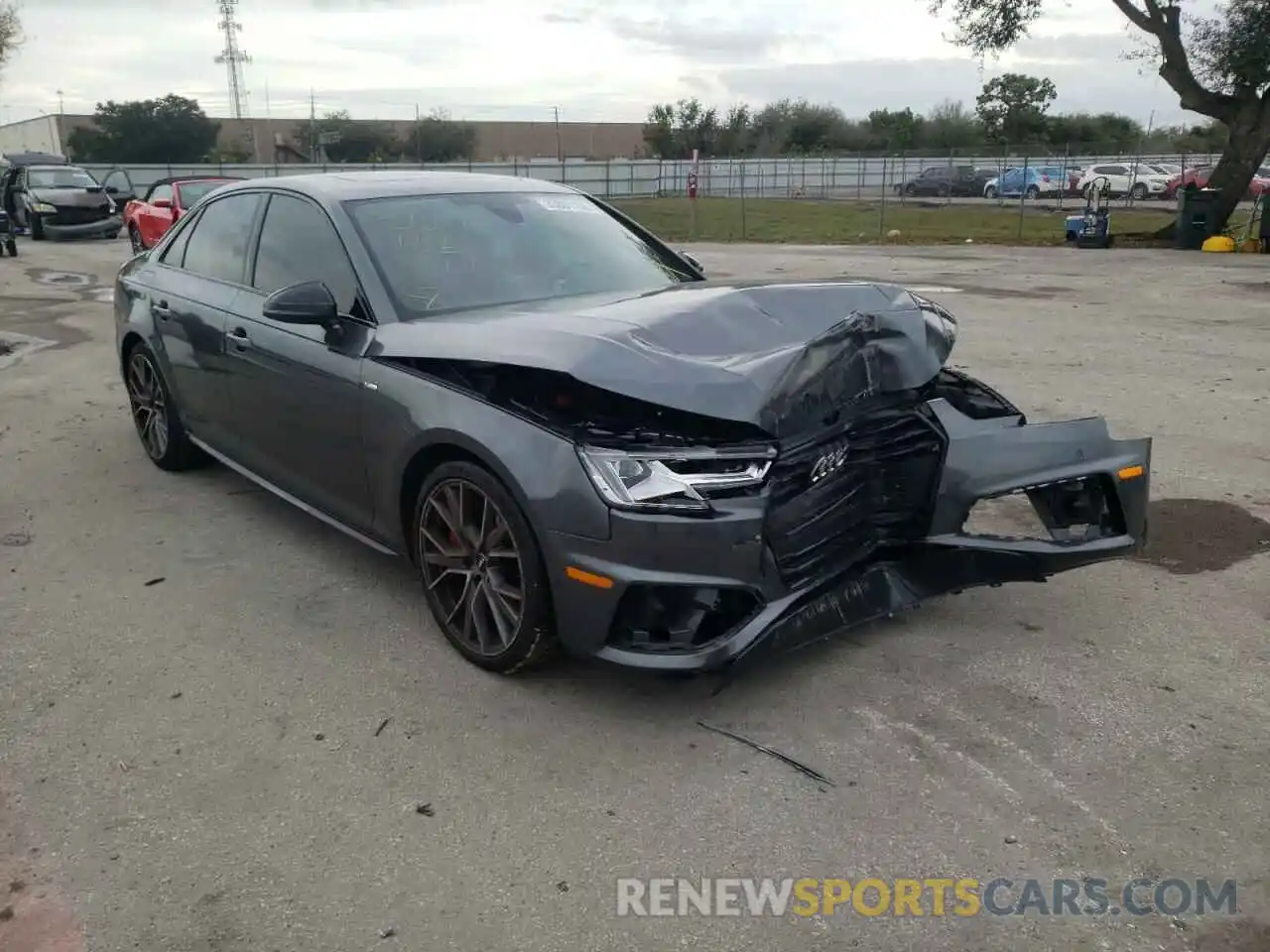 1 Photograph of a damaged car WAUENAF42KN019918 AUDI A4 2019