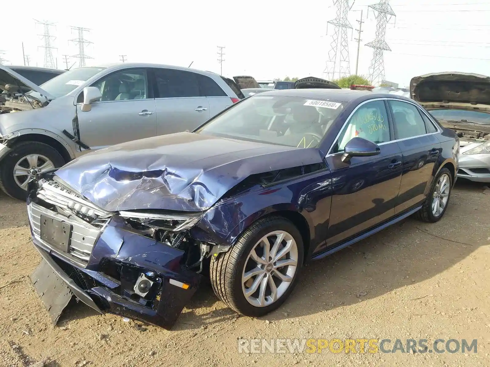 2 Photograph of a damaged car WAUENAF42KN020146 AUDI A4 2019