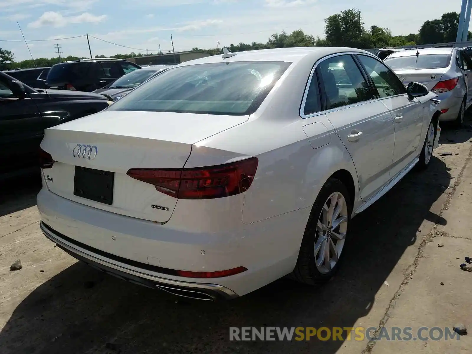 4 Photograph of a damaged car WAUENAF43KA048884 AUDI A4 2019