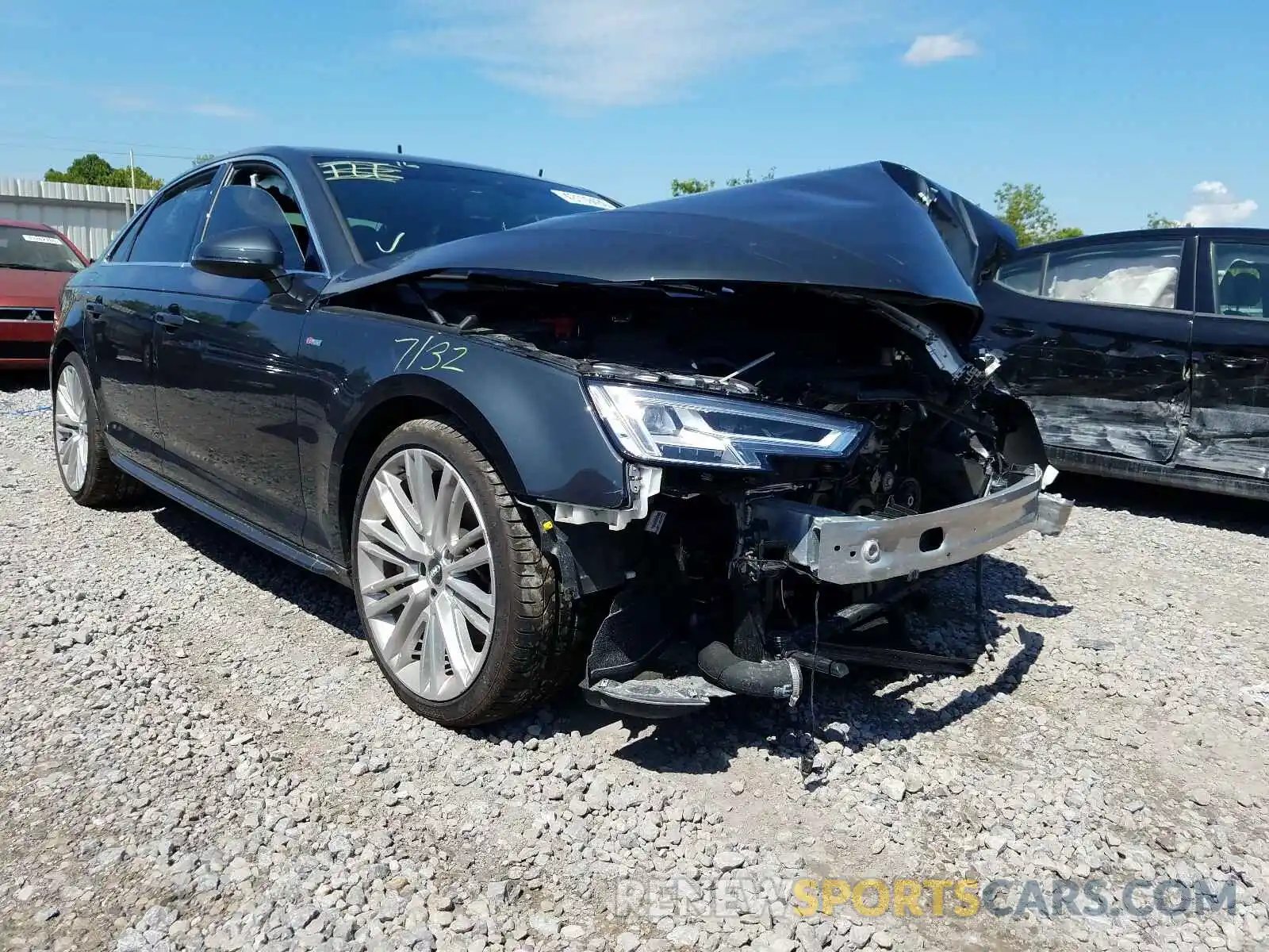 1 Photograph of a damaged car WAUENAF43KA075809 AUDI A4 2019