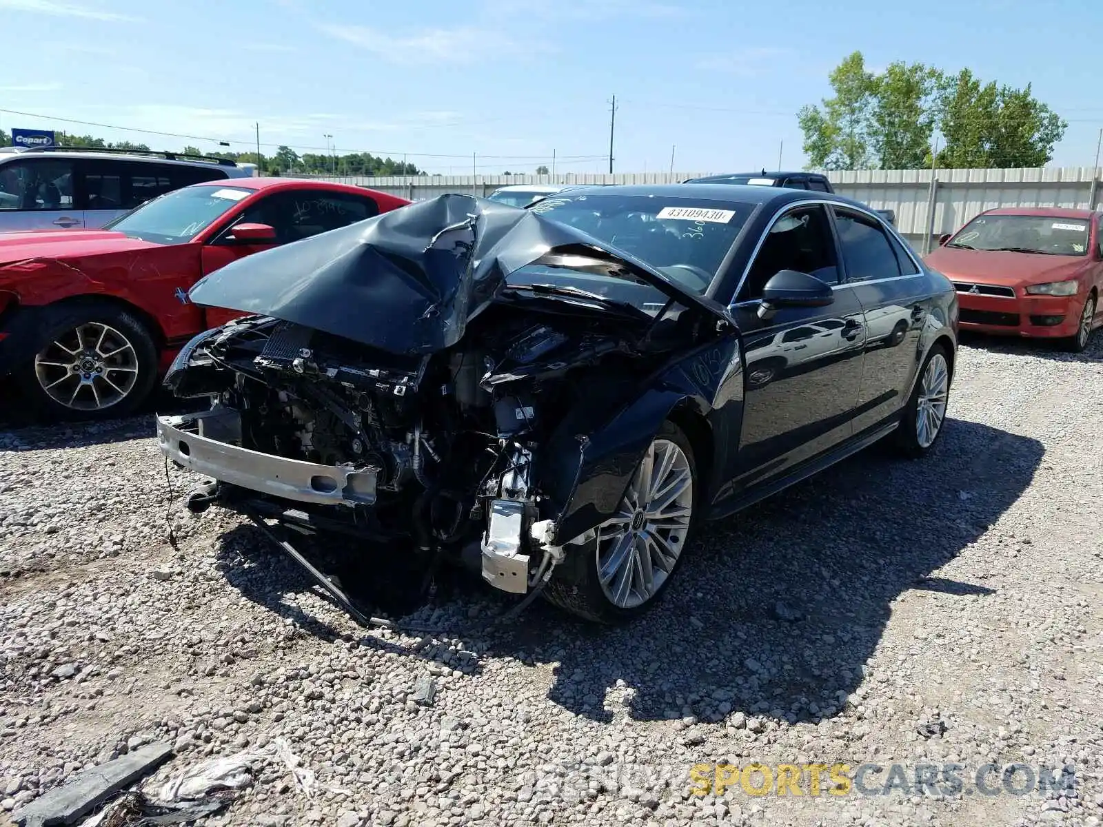 2 Photograph of a damaged car WAUENAF43KA075809 AUDI A4 2019