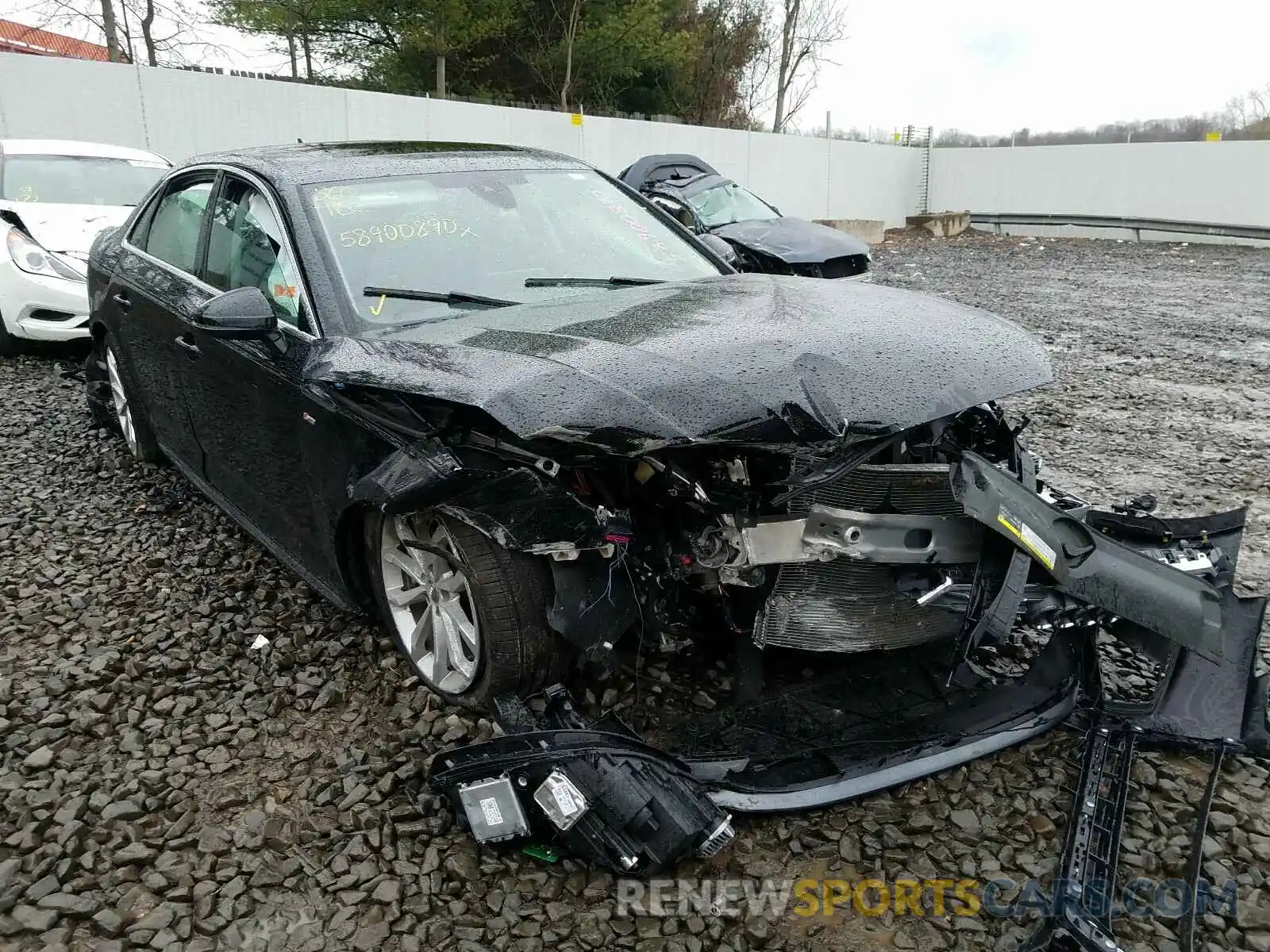 1 Photograph of a damaged car WAUENAF43KN001797 AUDI A4 2019