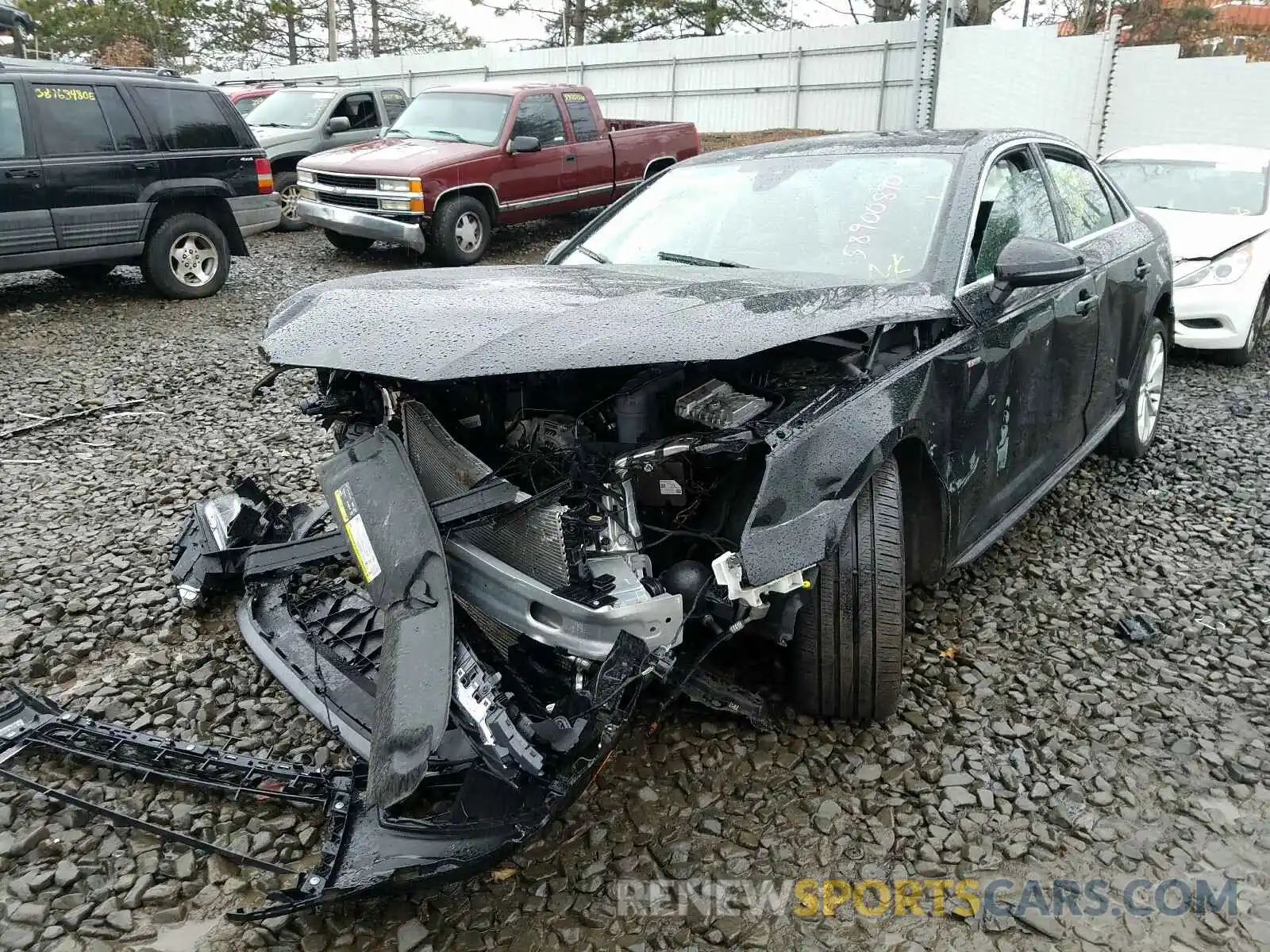 2 Photograph of a damaged car WAUENAF43KN001797 AUDI A4 2019