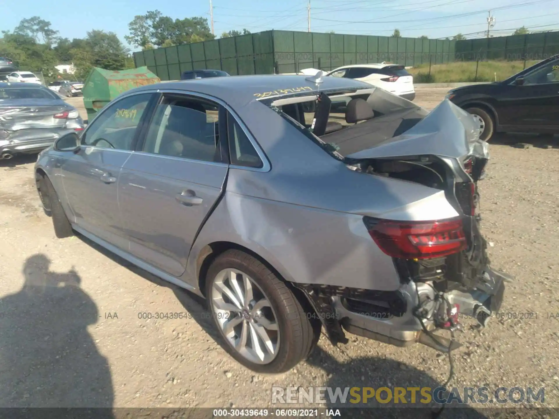 3 Photograph of a damaged car WAUENAF43KN002707 AUDI A4 2019