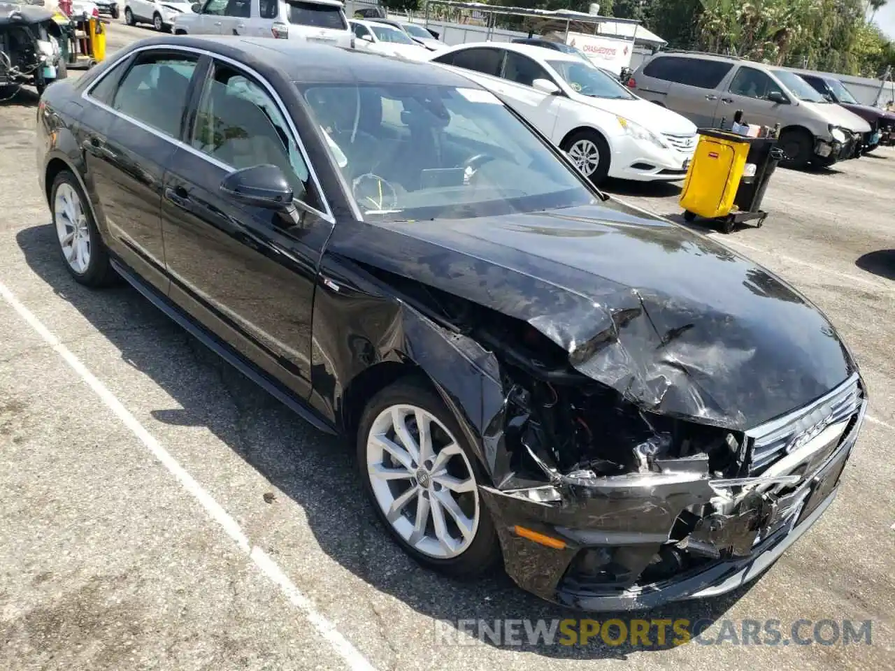 1 Photograph of a damaged car WAUENAF43KN008619 AUDI A4 2019