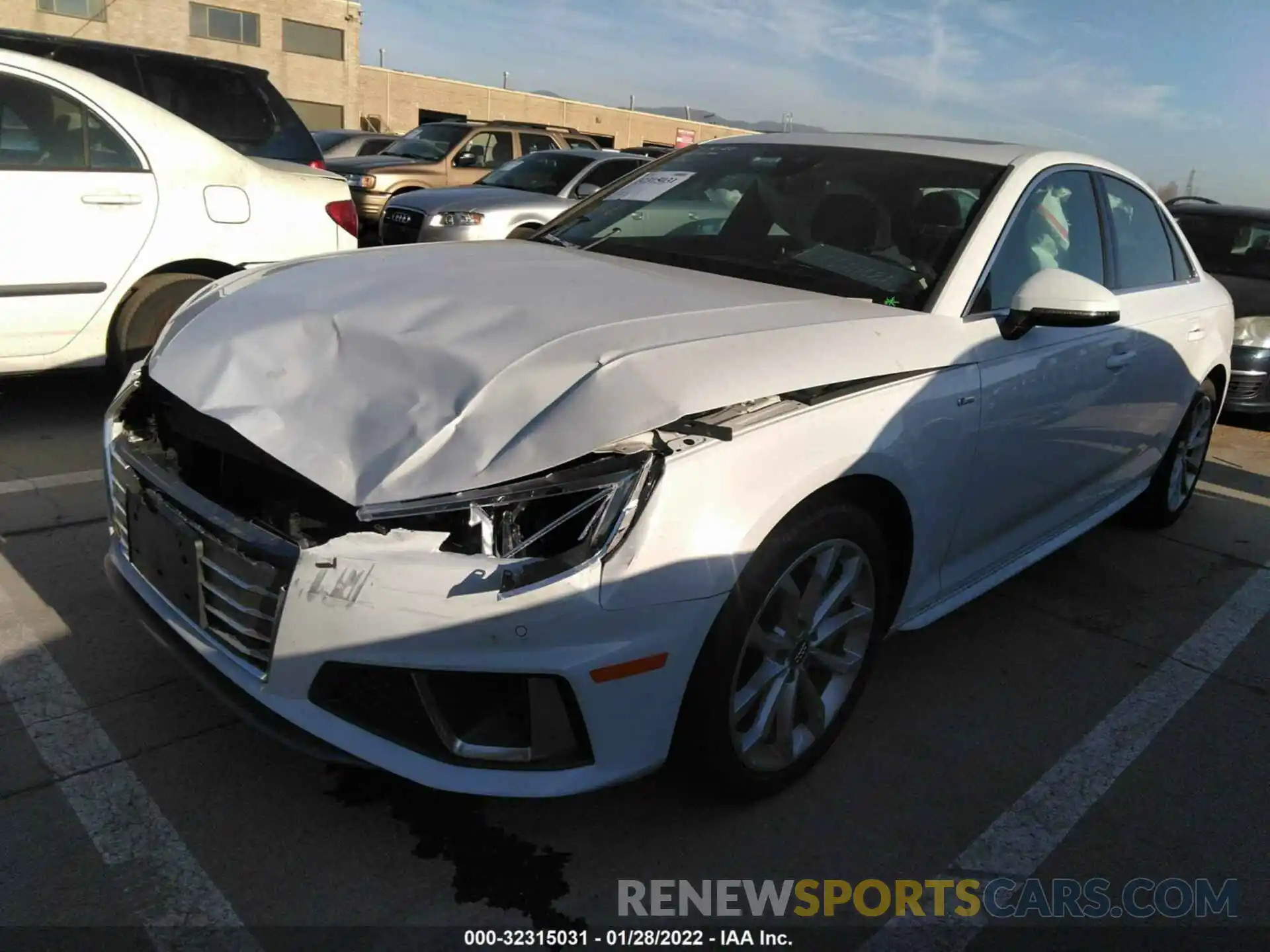 2 Photograph of a damaged car WAUENAF43KN010628 AUDI A4 2019