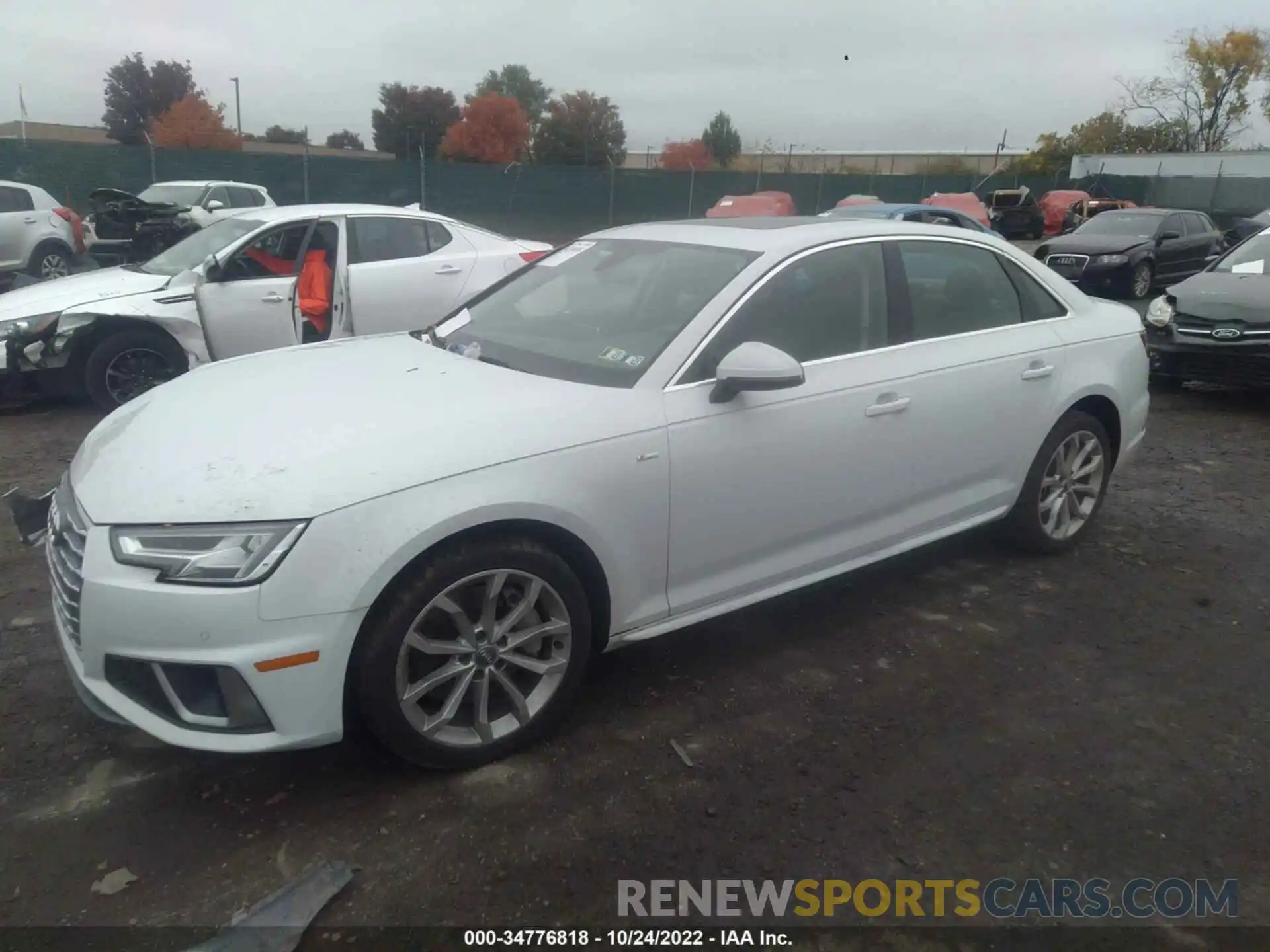 2 Photograph of a damaged car WAUENAF43KN011570 AUDI A4 2019