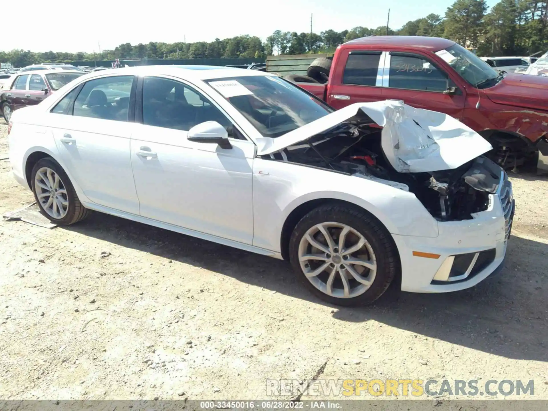 1 Photograph of a damaged car WAUENAF43KN015599 AUDI A4 2019