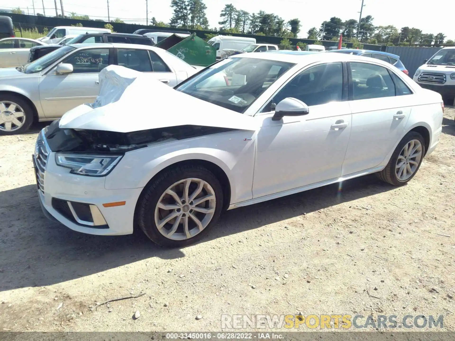 2 Photograph of a damaged car WAUENAF43KN015599 AUDI A4 2019