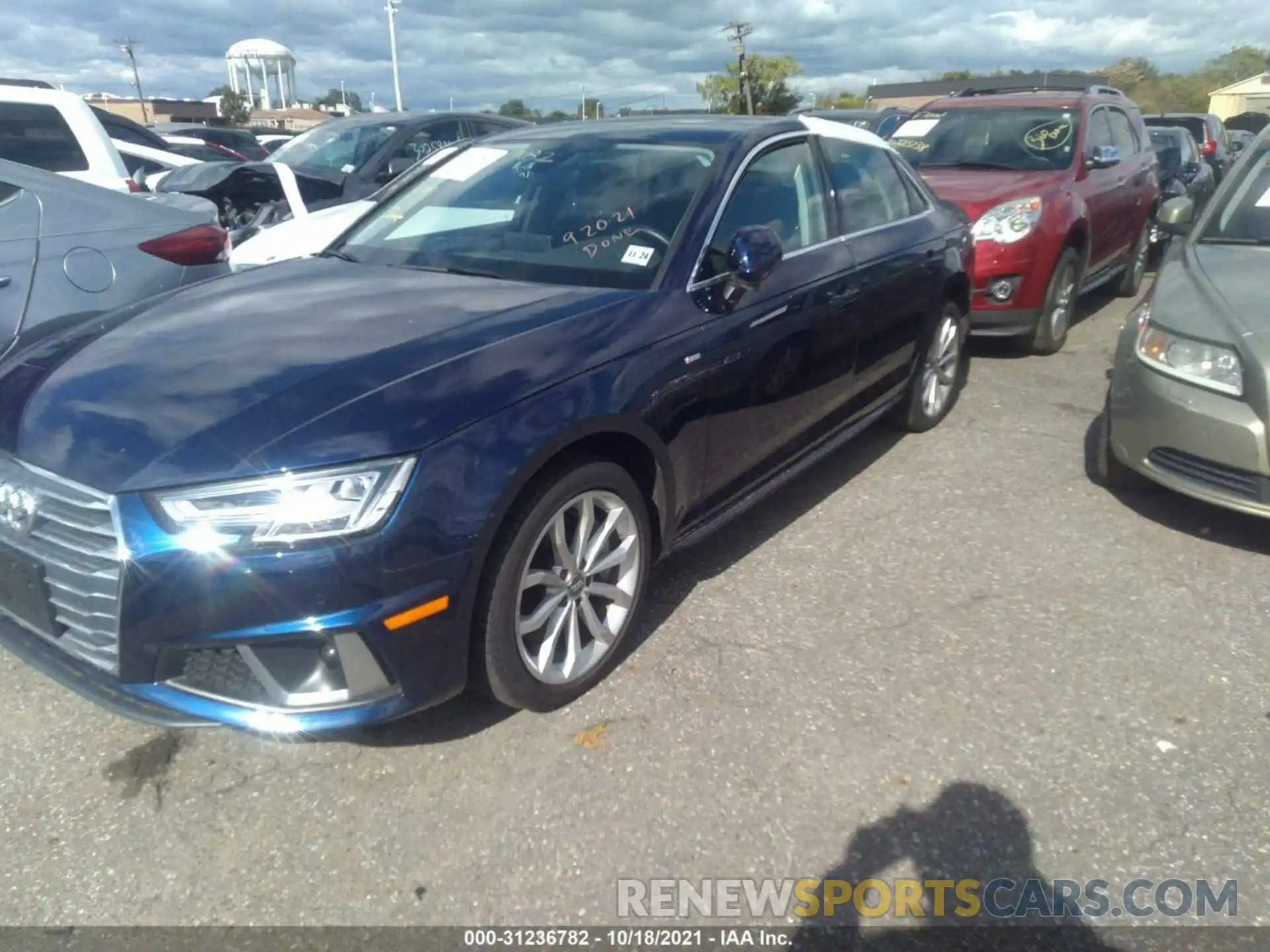 2 Photograph of a damaged car WAUENAF43KN015764 AUDI A4 2019