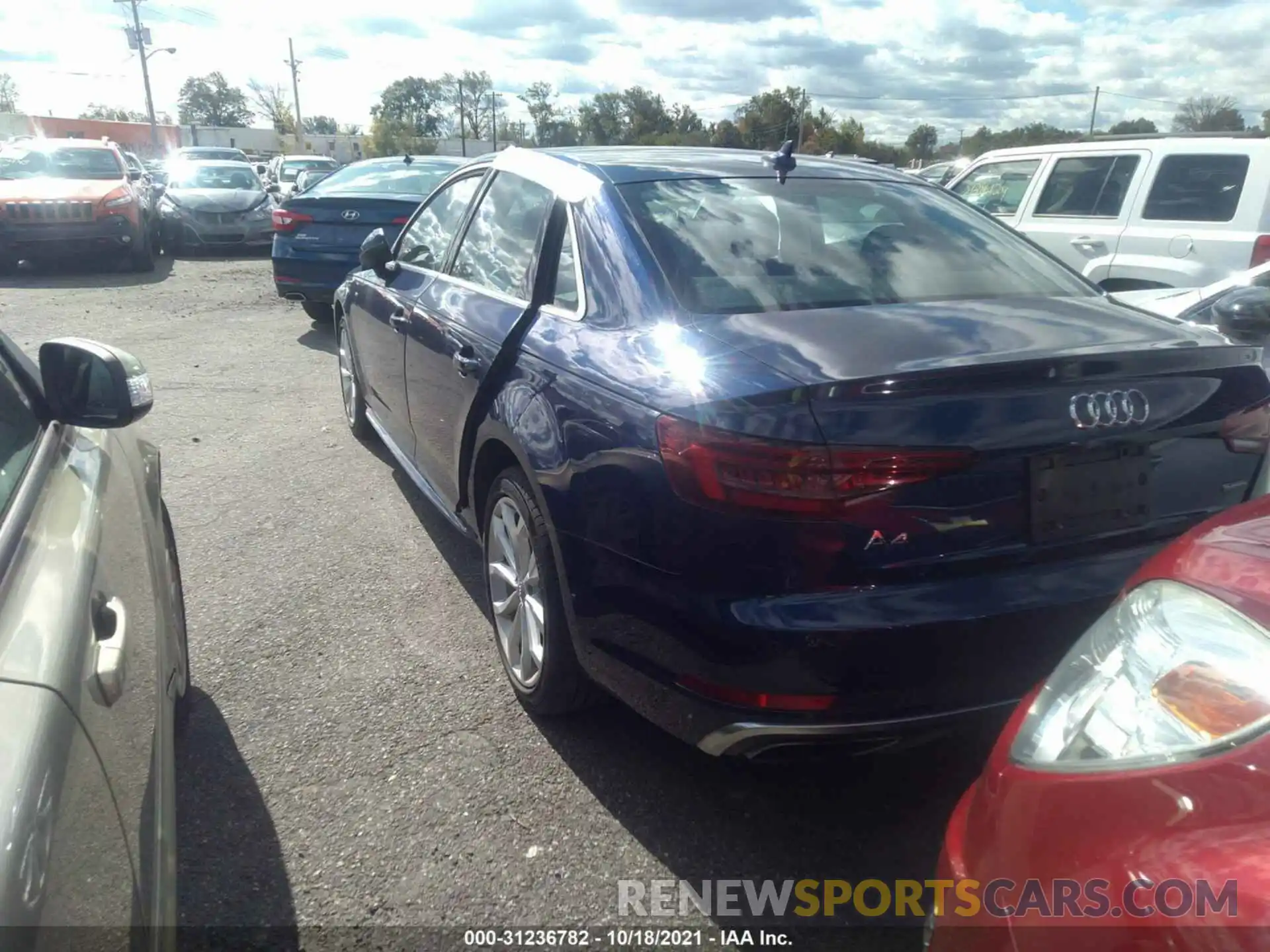 3 Photograph of a damaged car WAUENAF43KN015764 AUDI A4 2019