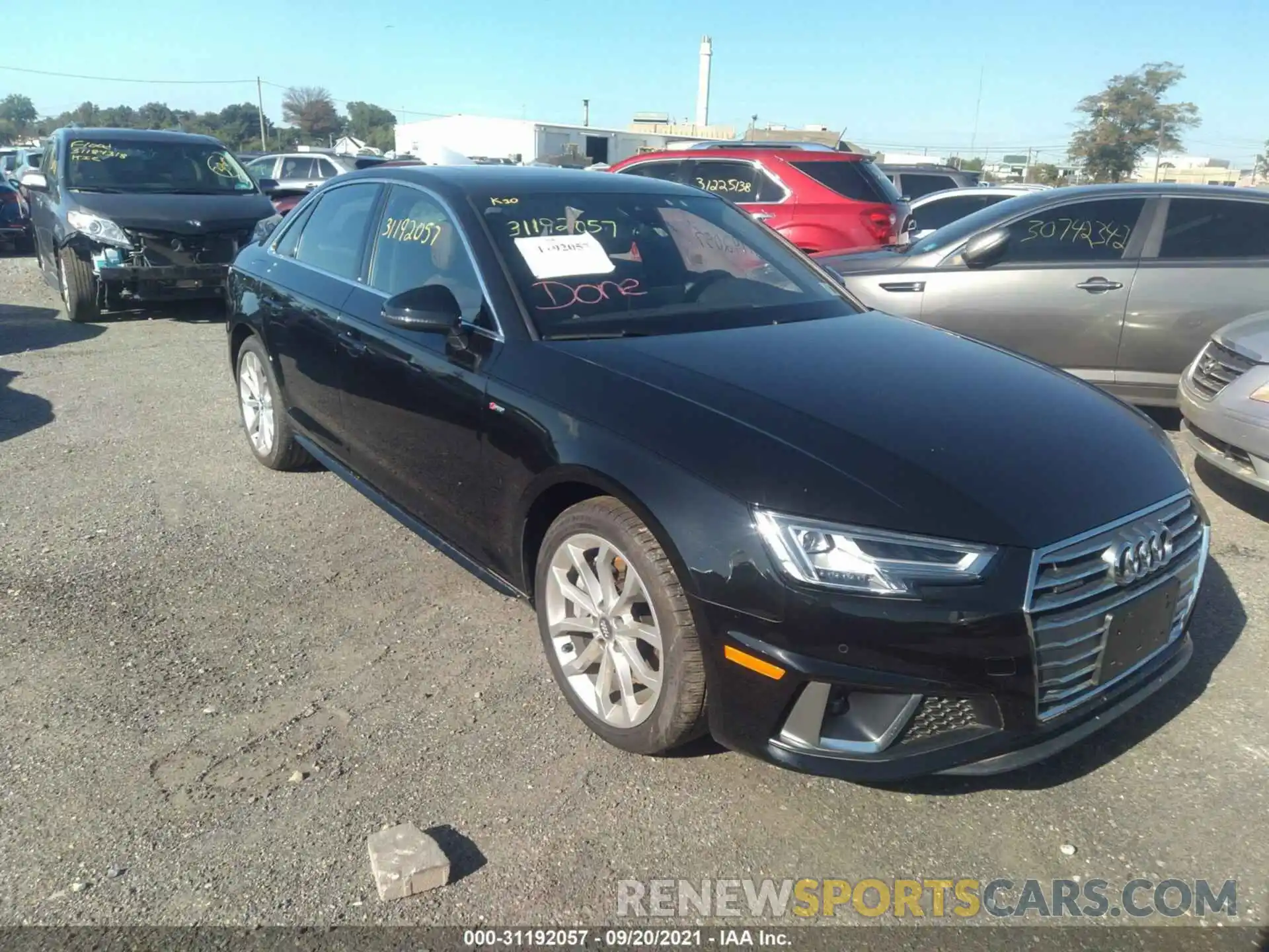 1 Photograph of a damaged car WAUENAF43KN018843 AUDI A4 2019